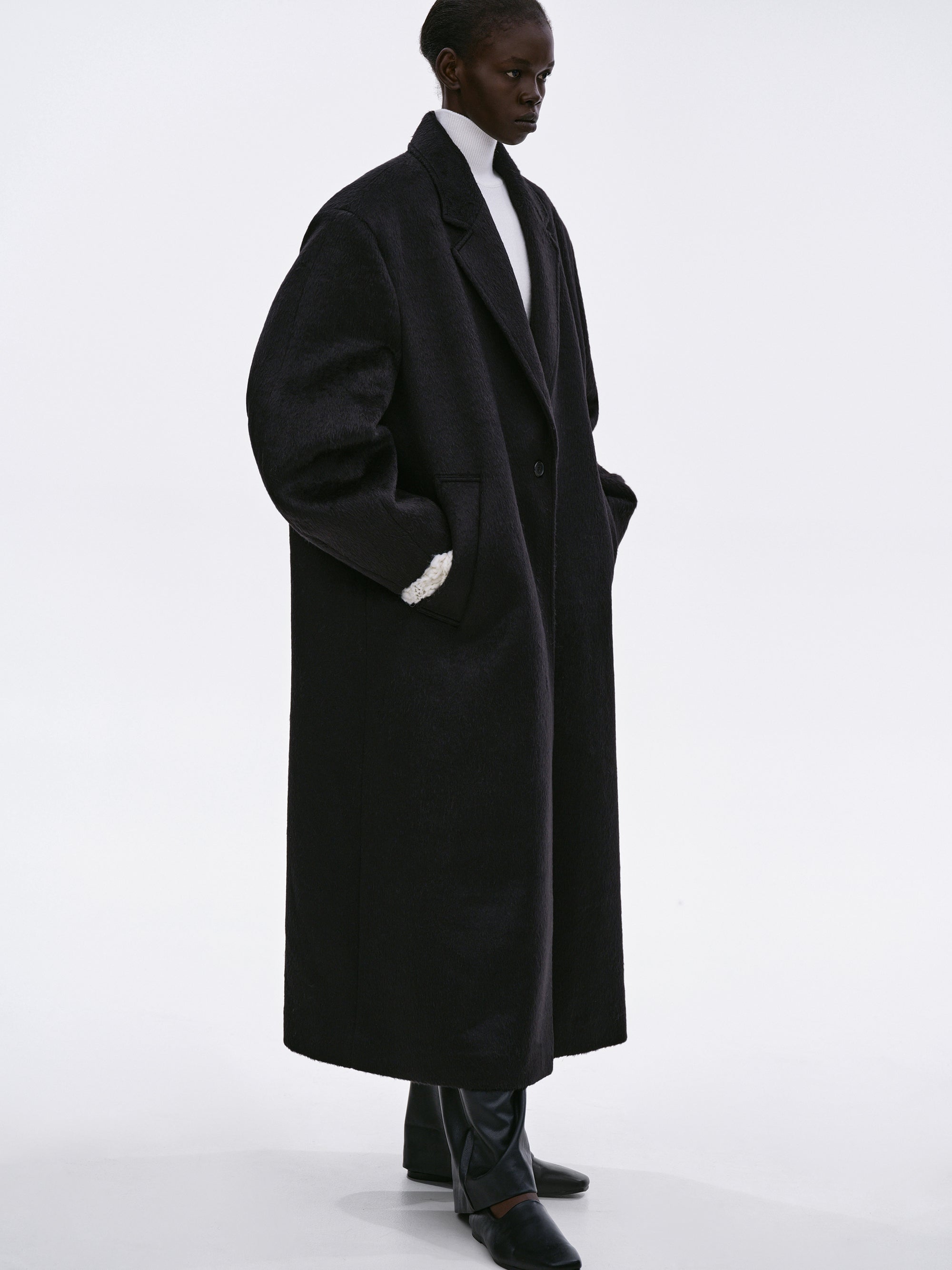 Nuevo Cocoon Coat, Black