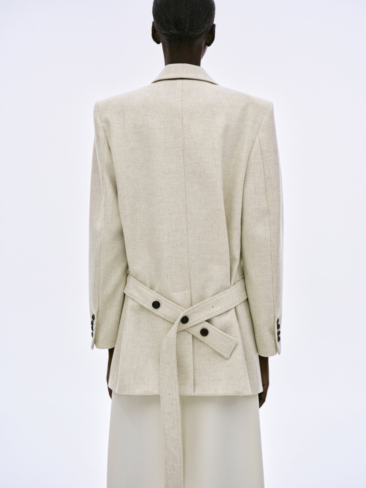 Cinch-Back Blazer, Oat Melange