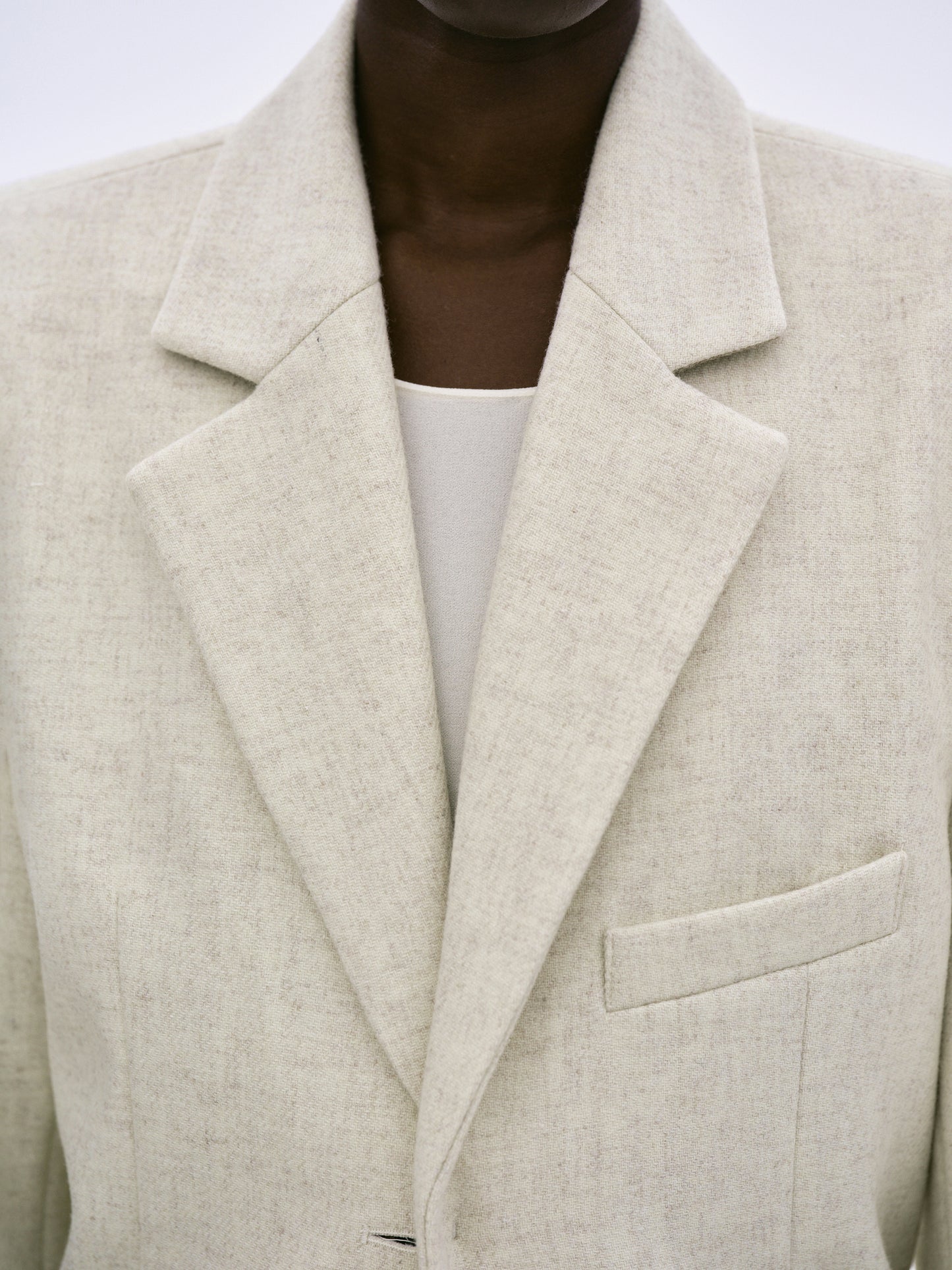 Cinch-Back Blazer, Oat Melange