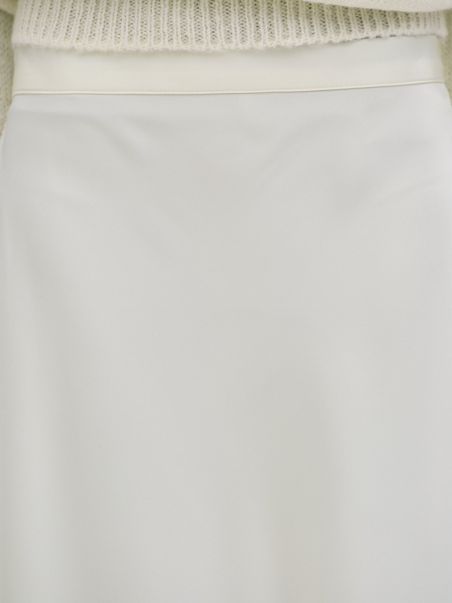 Silky Satin Skirt, Pearl