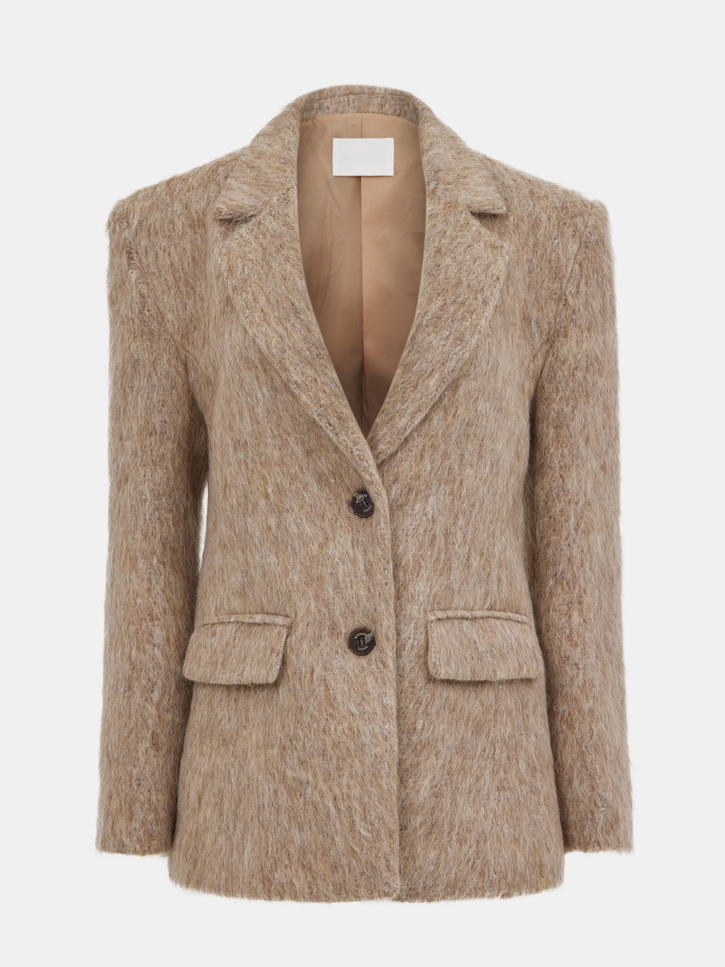 Sloane Brushed Cinch Blazer, Beige Melange
