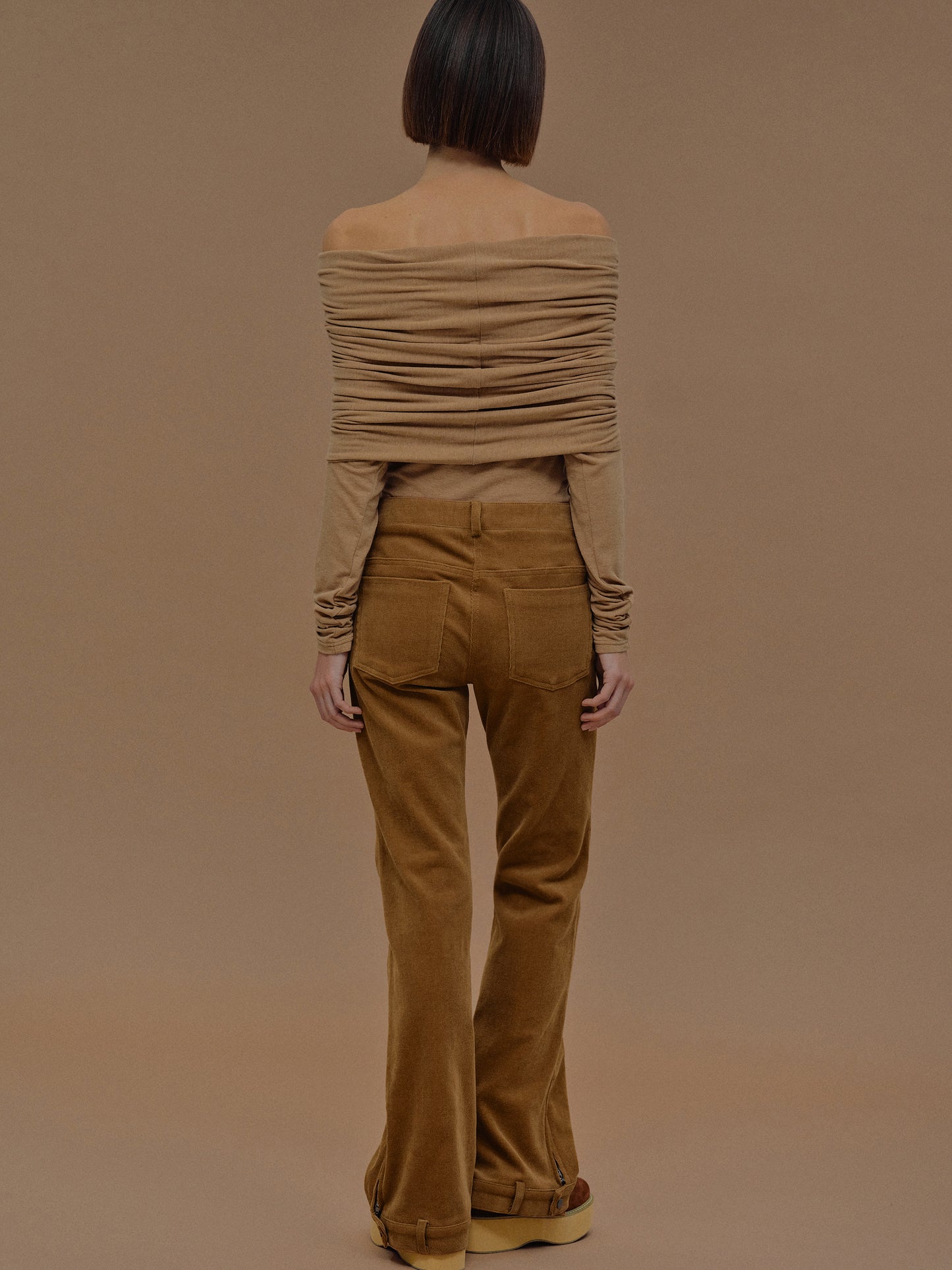 Joelle Upside Down Hem Pants, Sienna