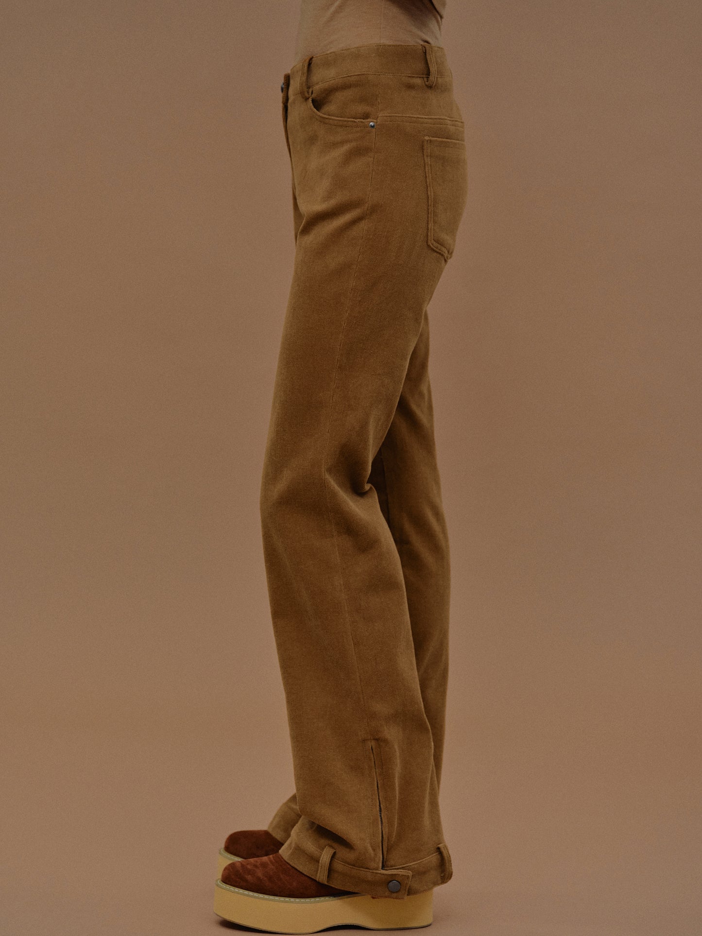 Joelle Upside Down Hem Pants, Sienna