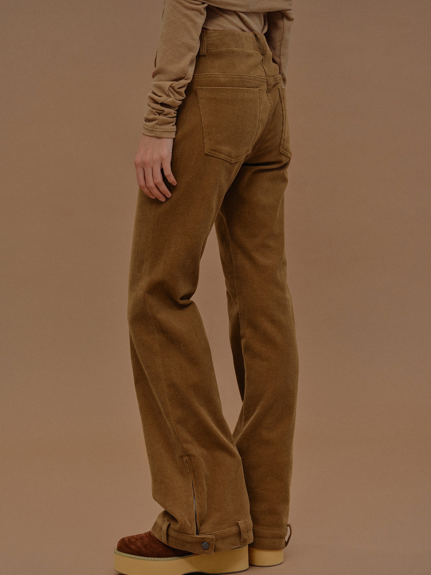 Joelle Upside Down Hem Pants, Sienna