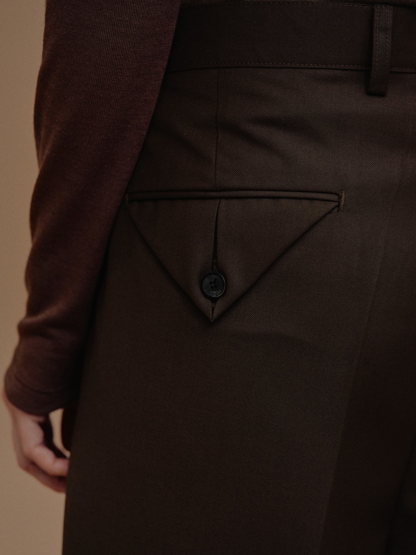 Triangle Pocket Relaxed Trousers, Fondant