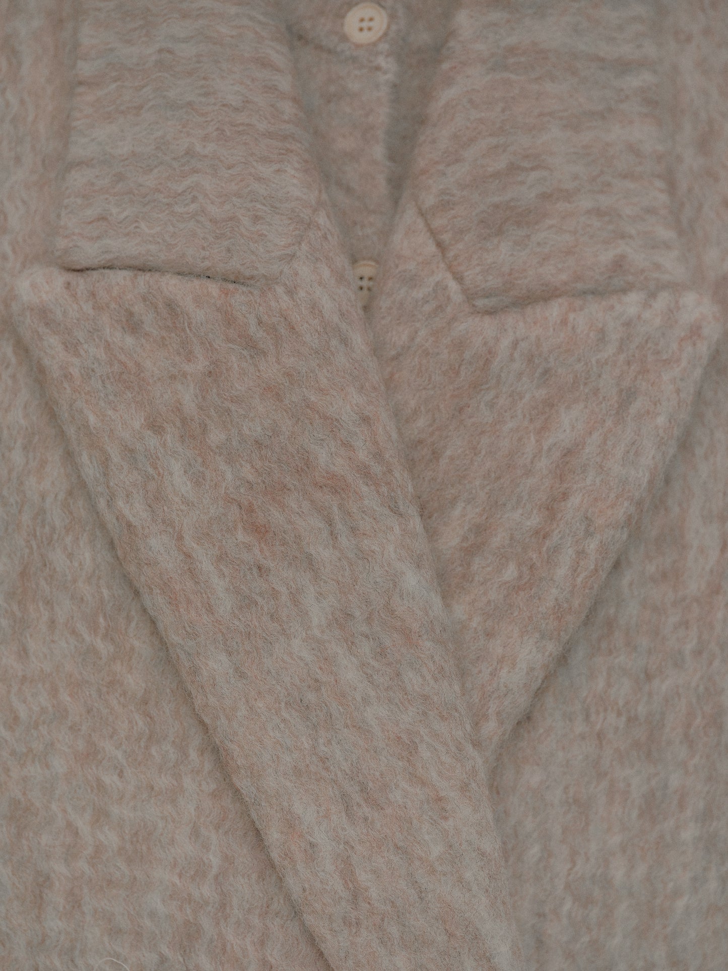 Pegaso Melange-Effect Brushed Coat, Soybean
