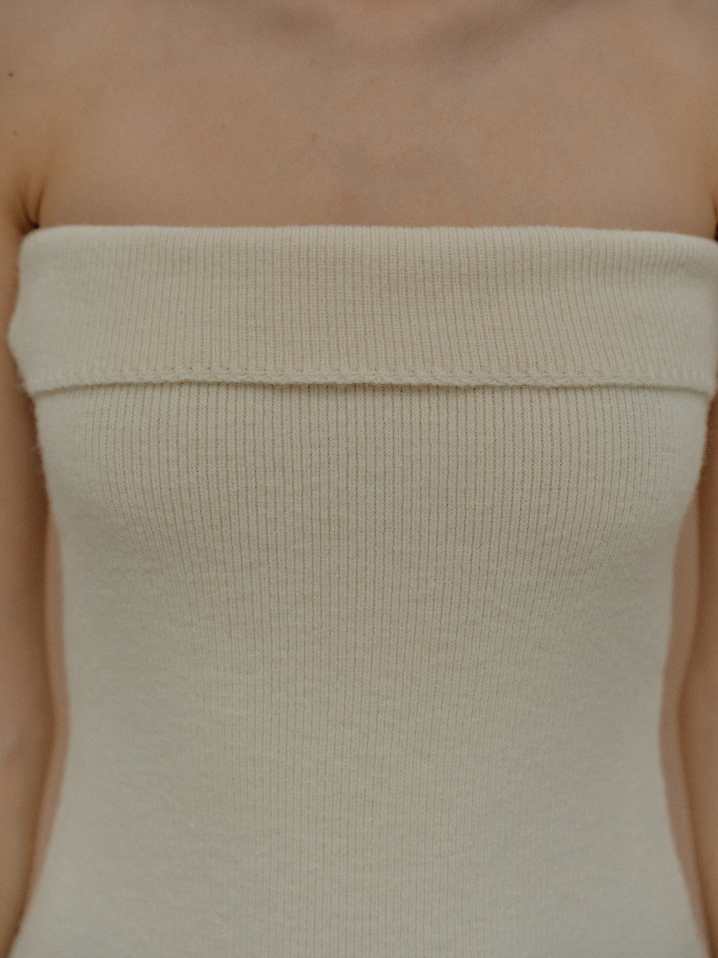 (Pre-order) Long Cardigan & Knit Dress Set, Tofu