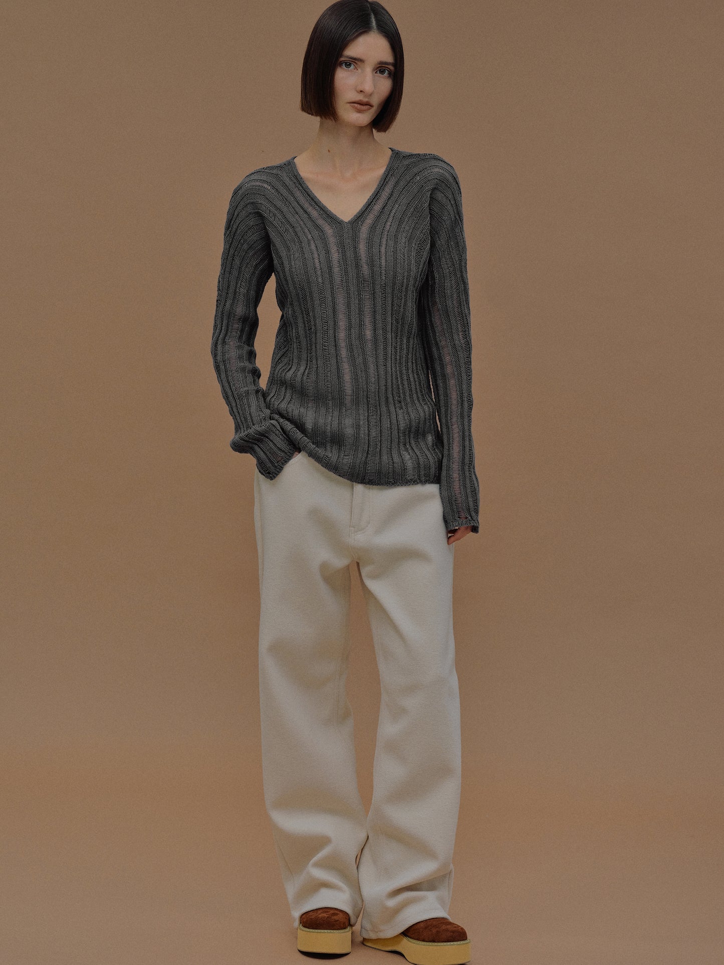 Rufos Ladder Knit, Cadet