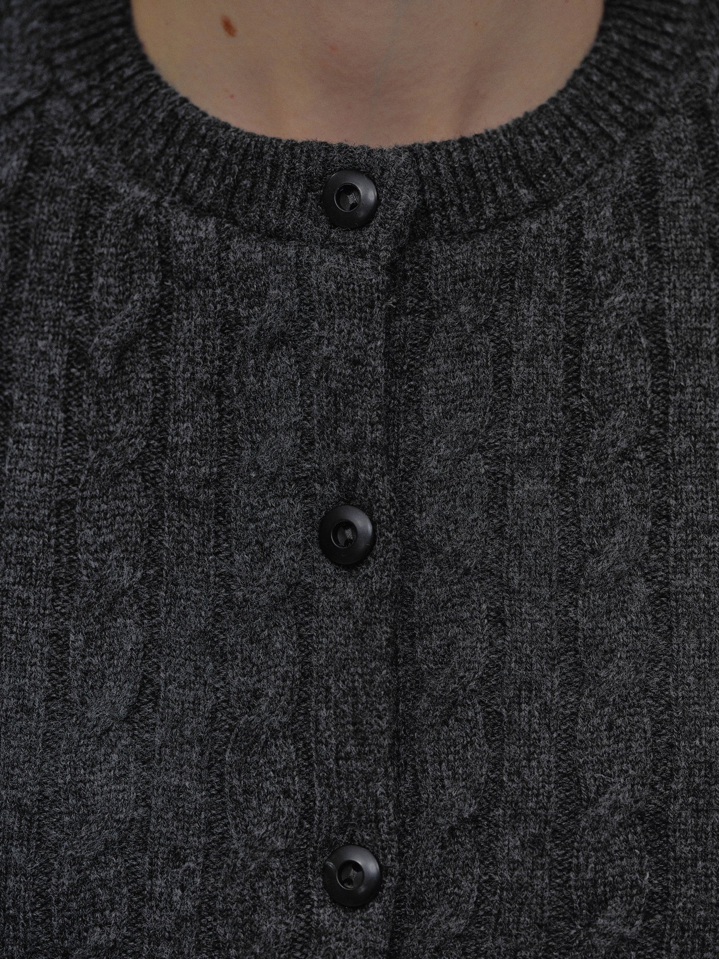 Unghia Insulated Cable Knit Puffer, Charcoal