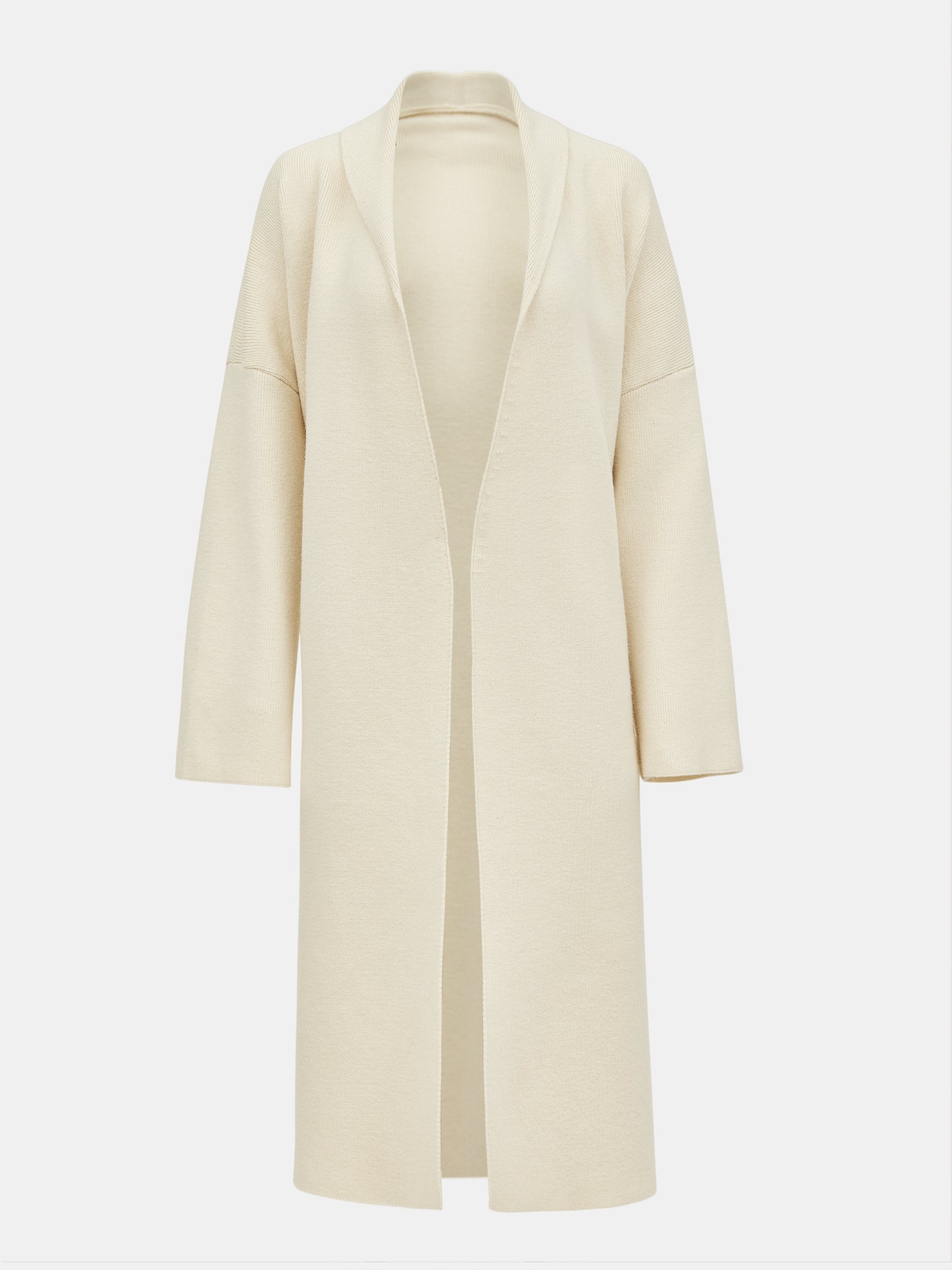 (Pre-order) Long Cardigan & Knit Dress Set, Tofu
