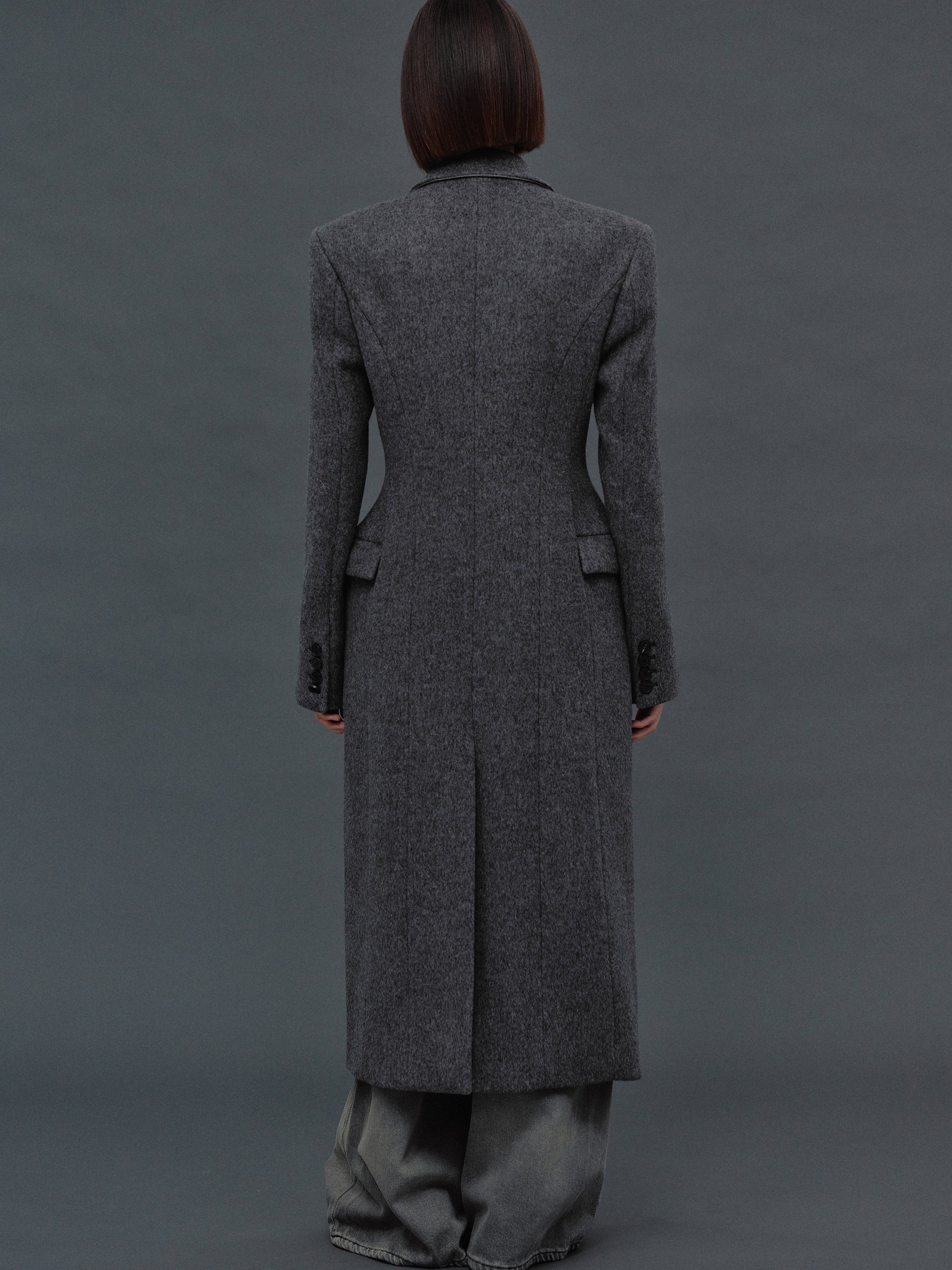 Holin Hourglass Coat, Cobblestone