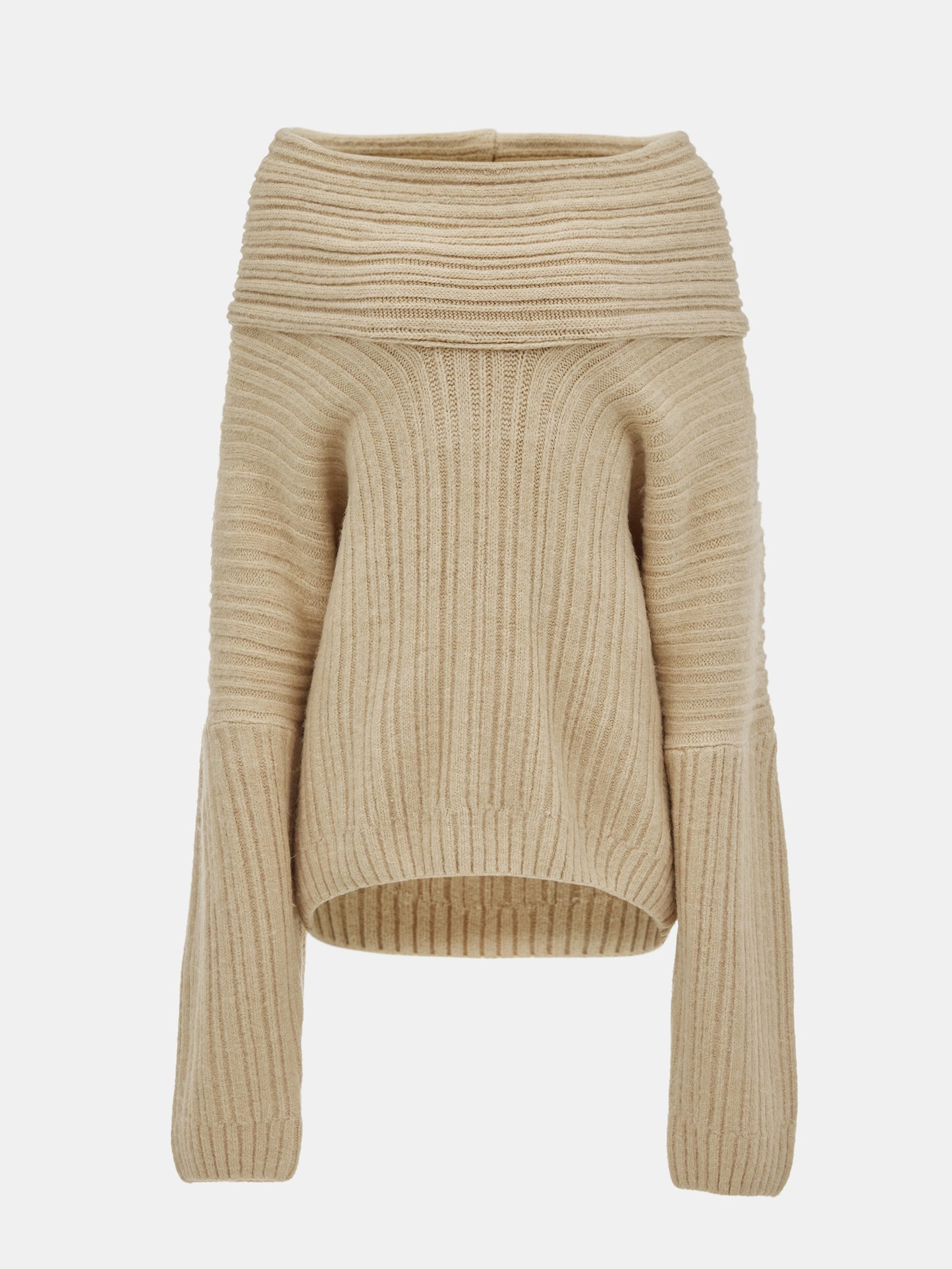 (Pre-order) Becca Oversized High Roll Knit Pullover, Butter