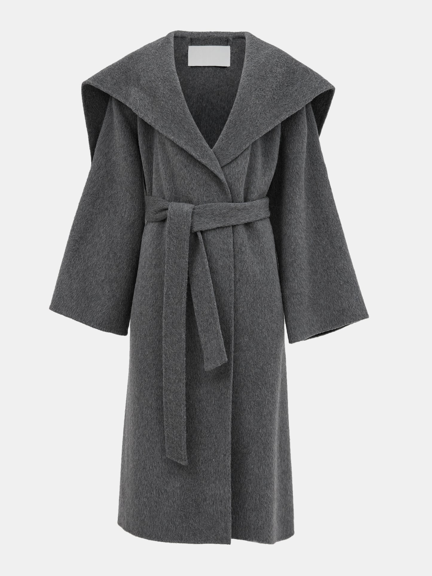 Double Face Wool Coat, Charcoal