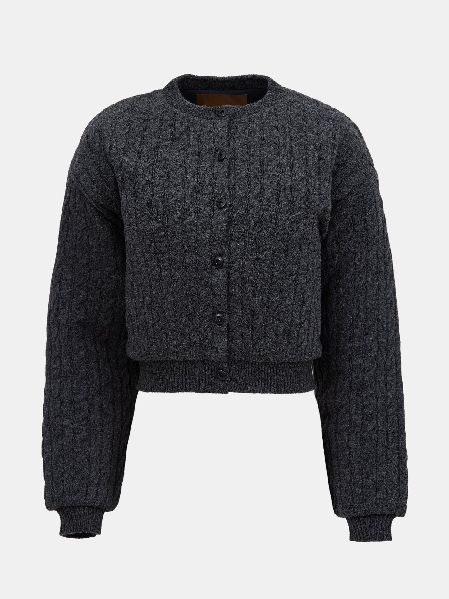 Unghia Insulated Cable Knit Puffer, Charcoal