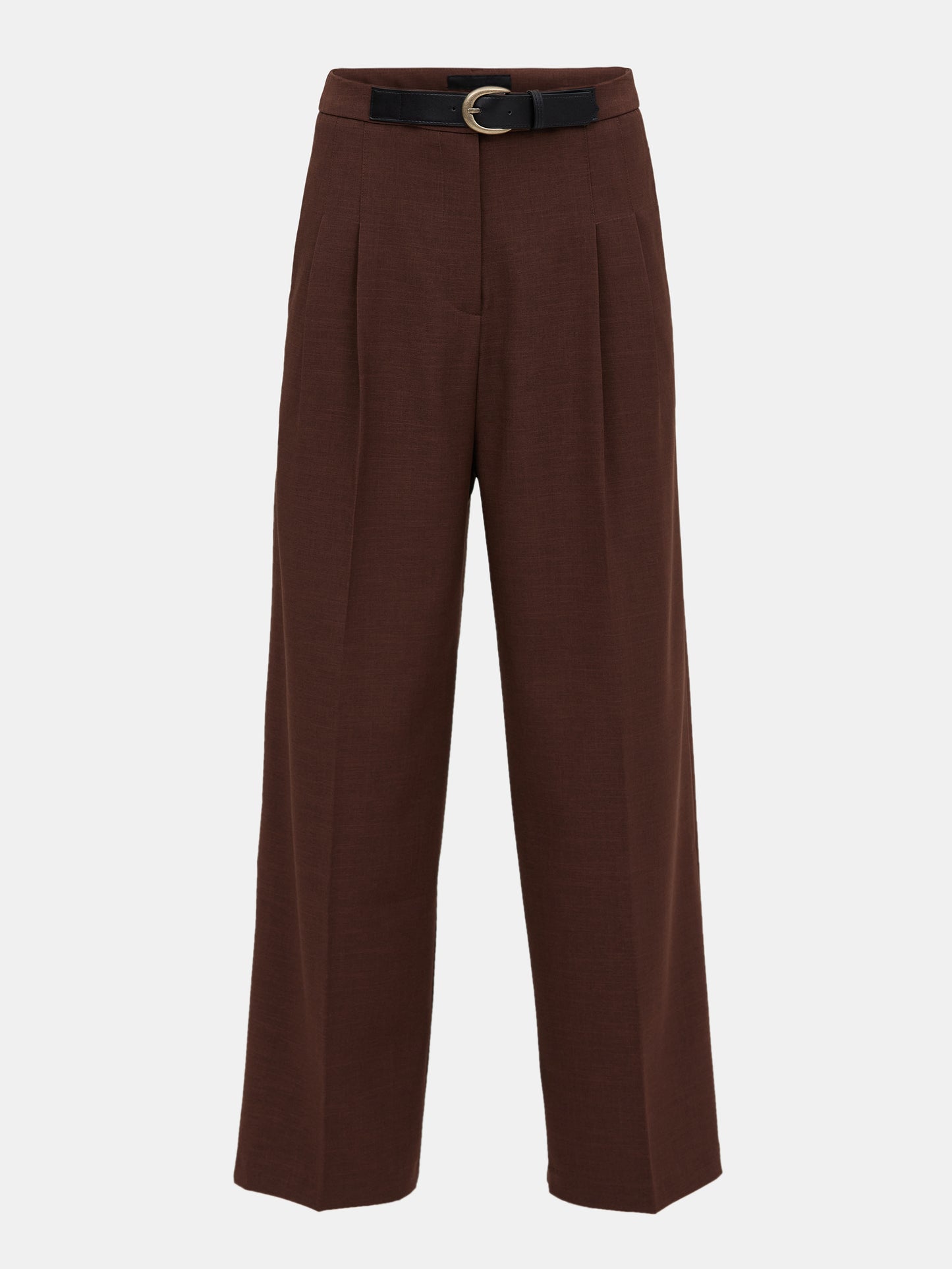 Relaxed Belted Trousers, Umber