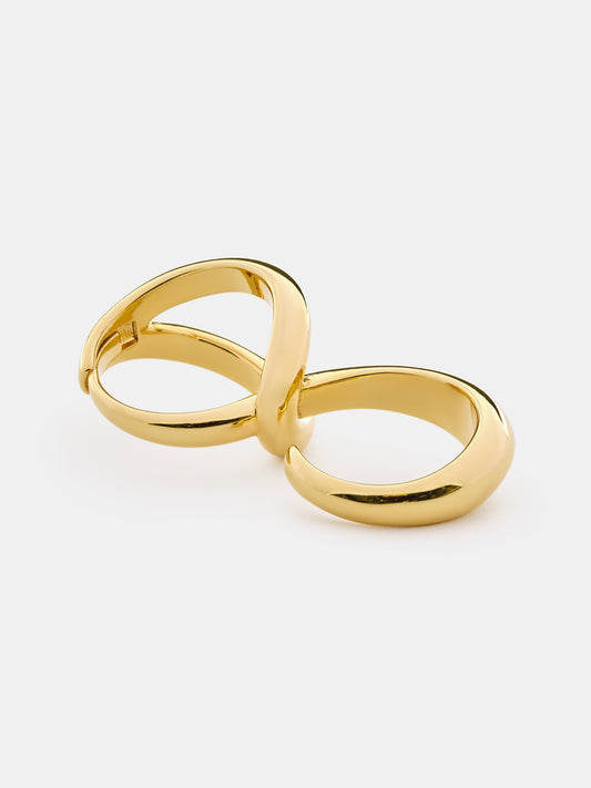 Two-Finger Open Ring, Gold