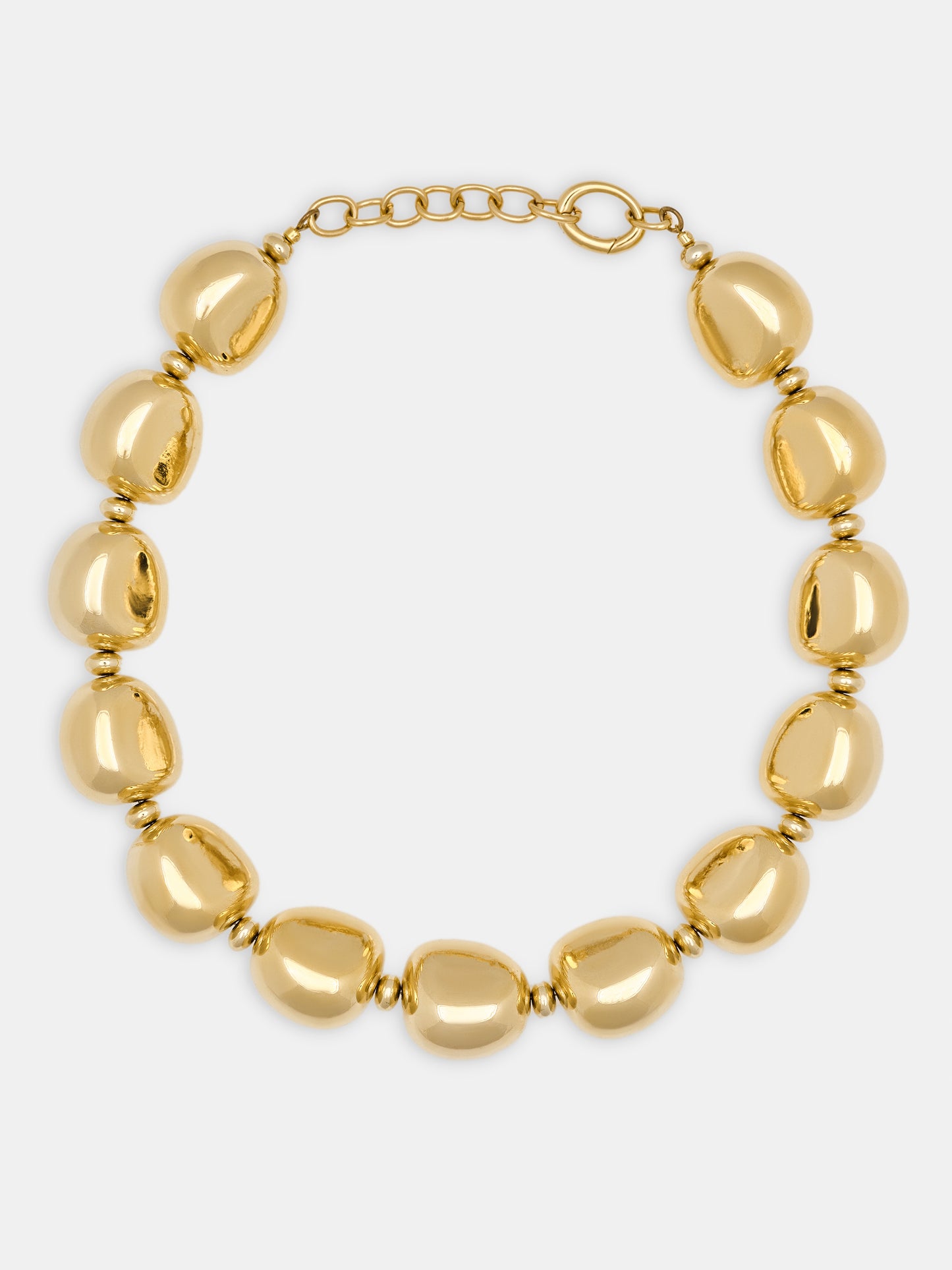 Irregular Beaded Necklace, Gold