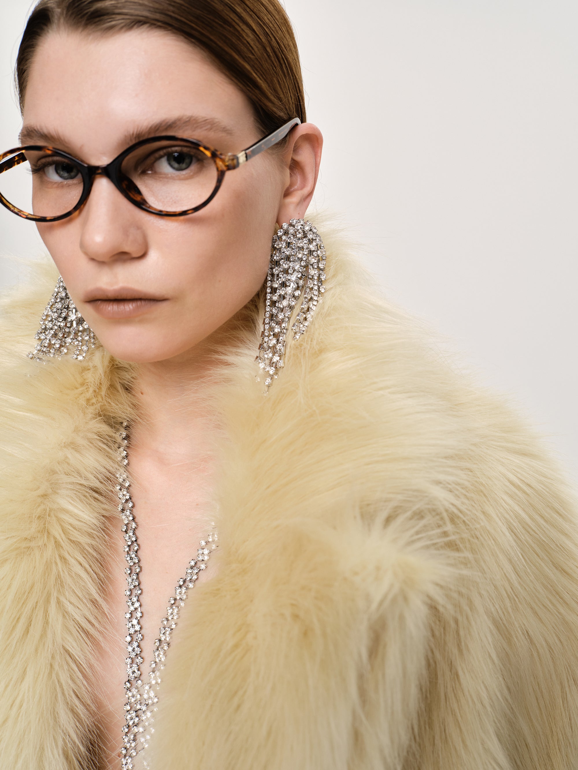 Wallis Oversized Grandpa Fur Coat, Tuscan Cream
