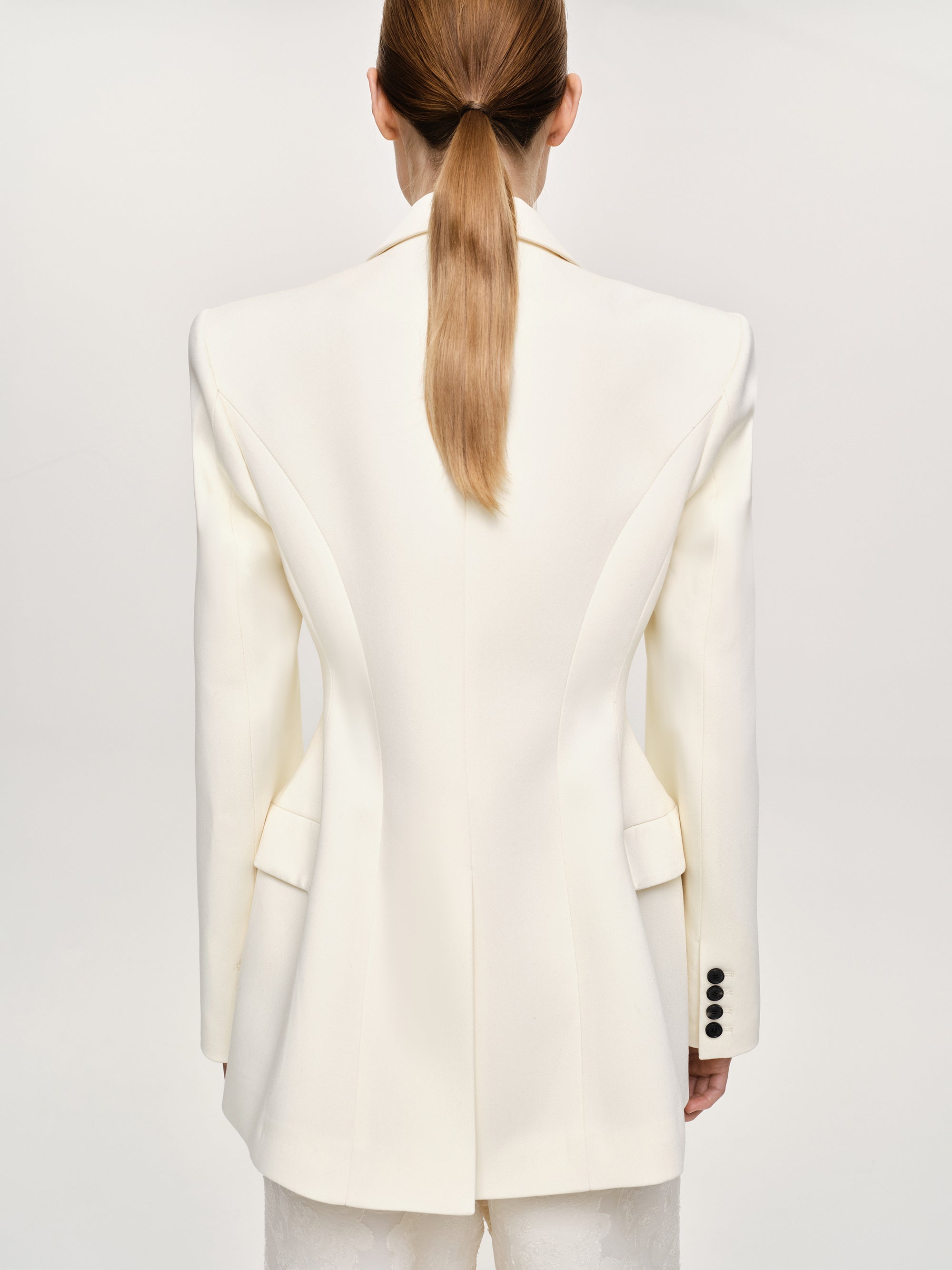 Poldo Hourglass Blazer, Cream