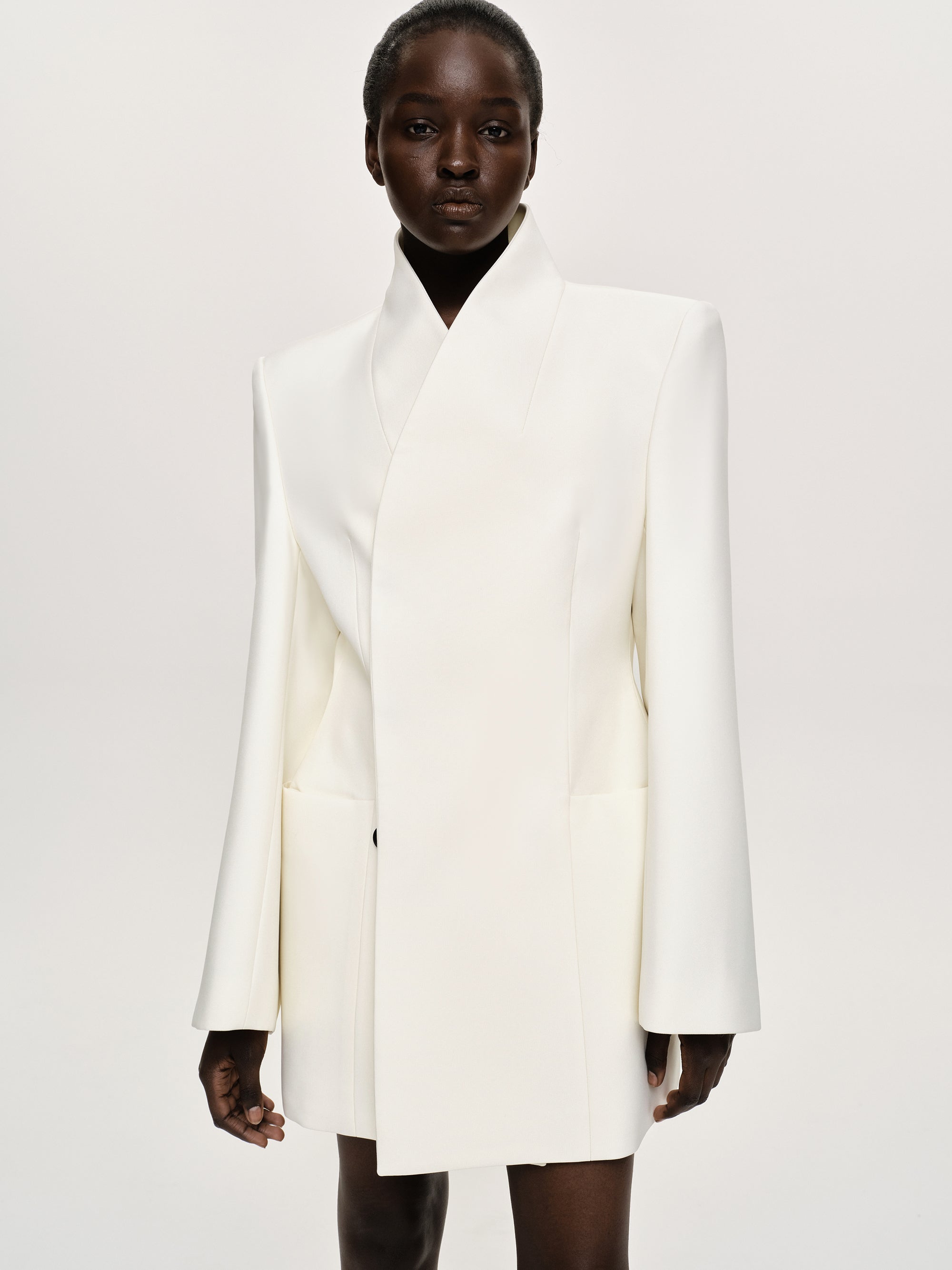 Corrin Wrap Blazer, Cream