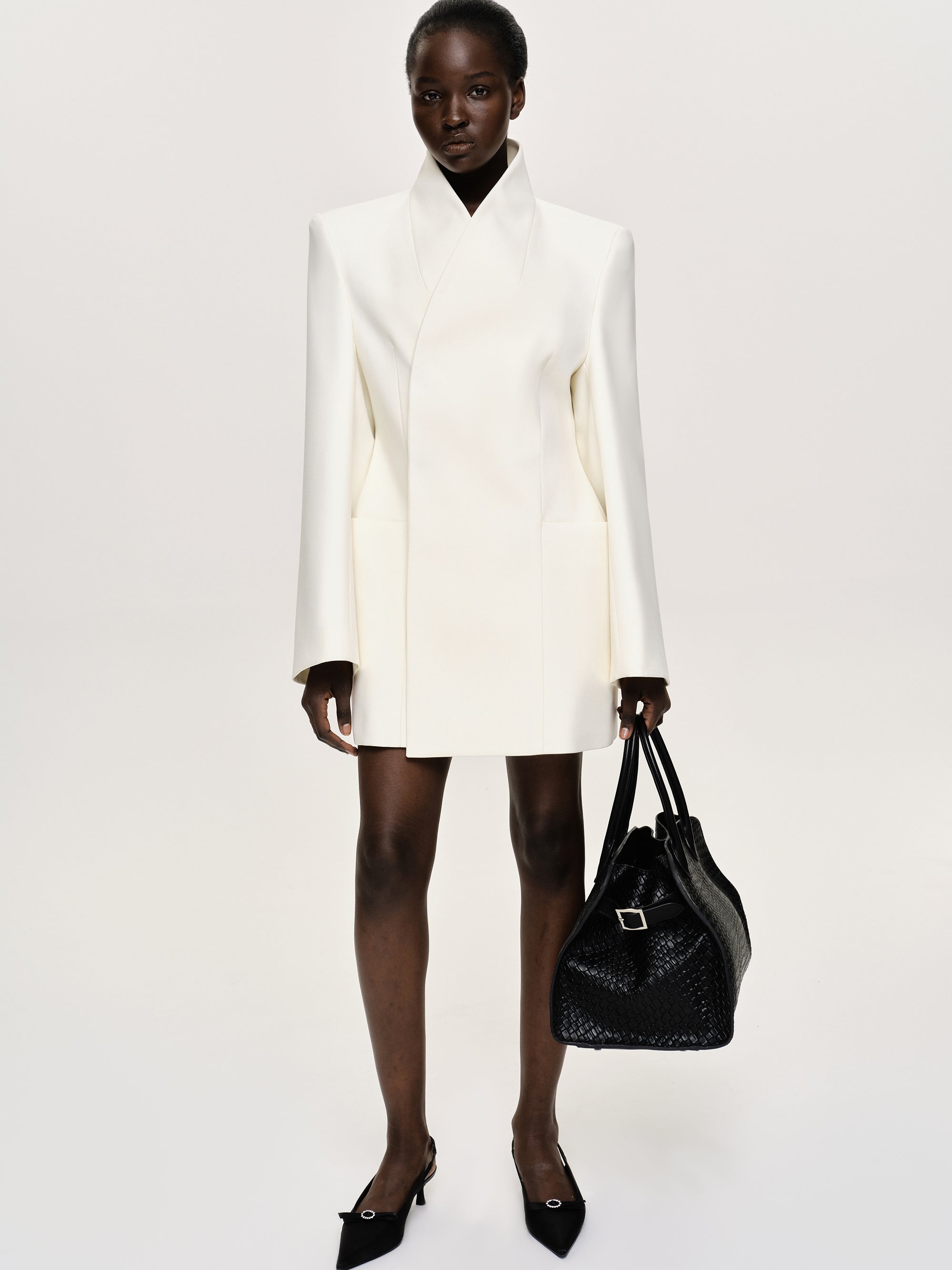Corrin Wrap Blazer, Cream