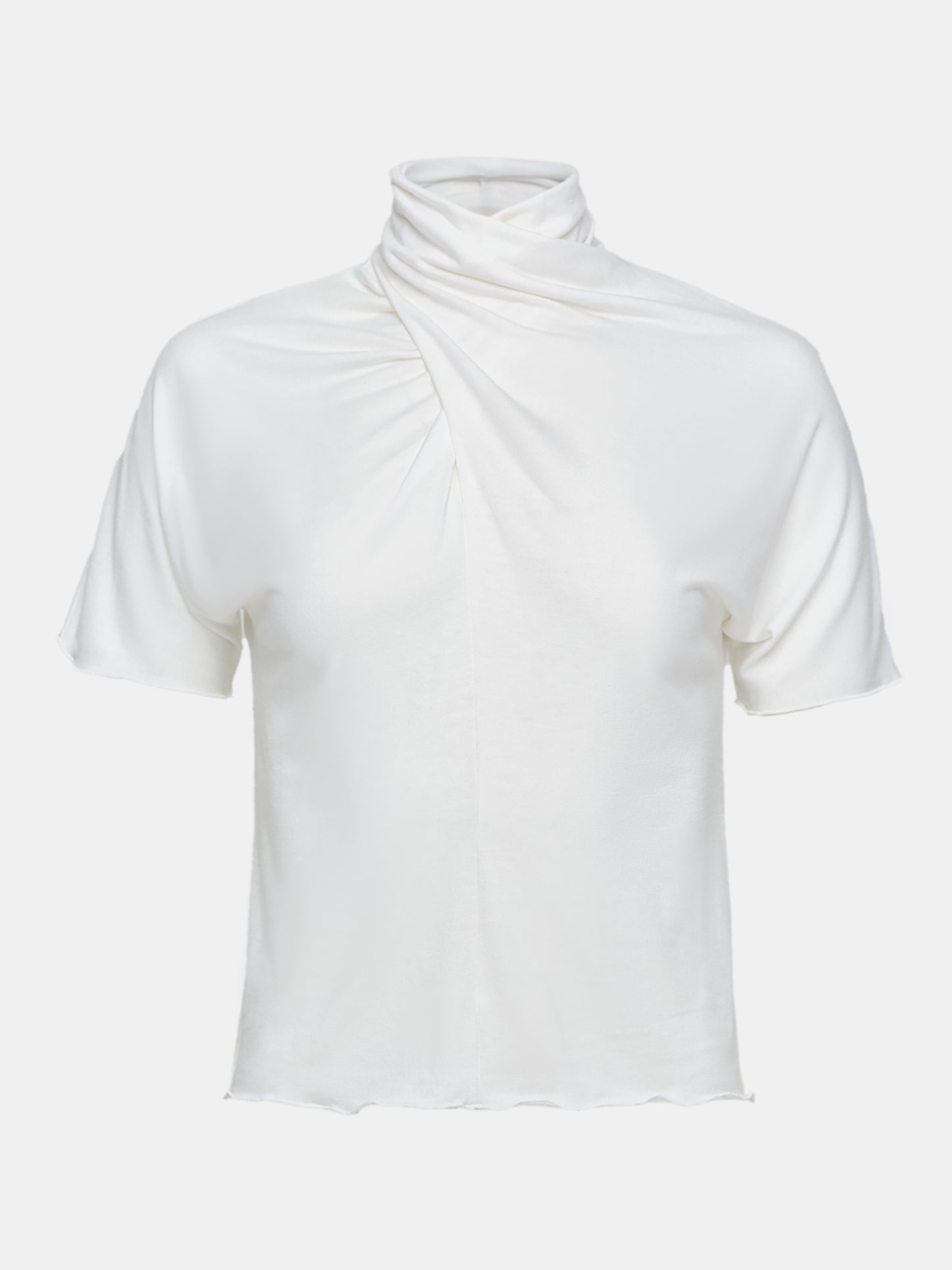 Daye Cross Neck T-Shirt, White