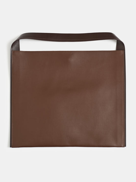 XL Leather Tote Bag, Toffee Brown