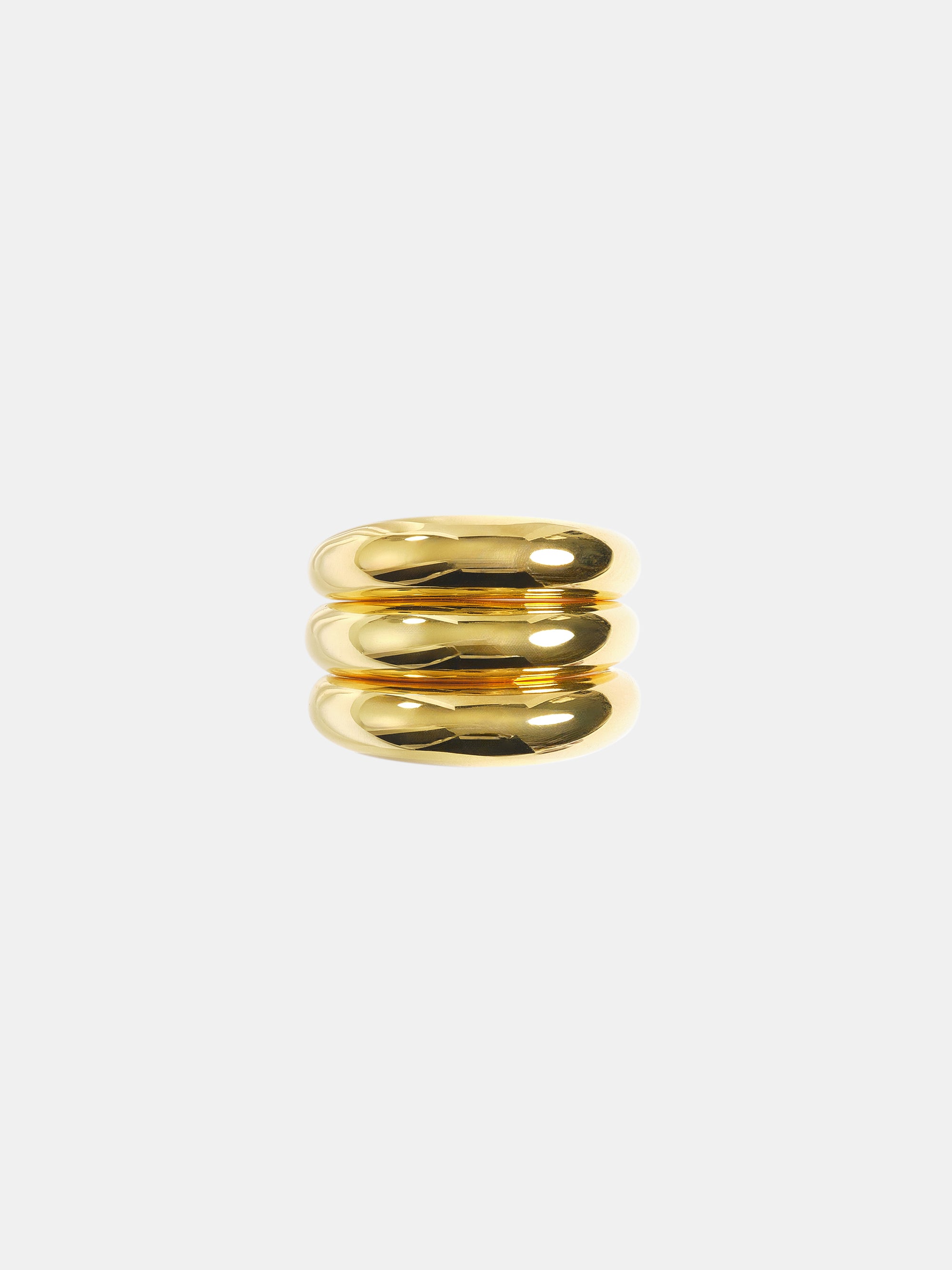 Circle Tiered Bang Ring, Gold