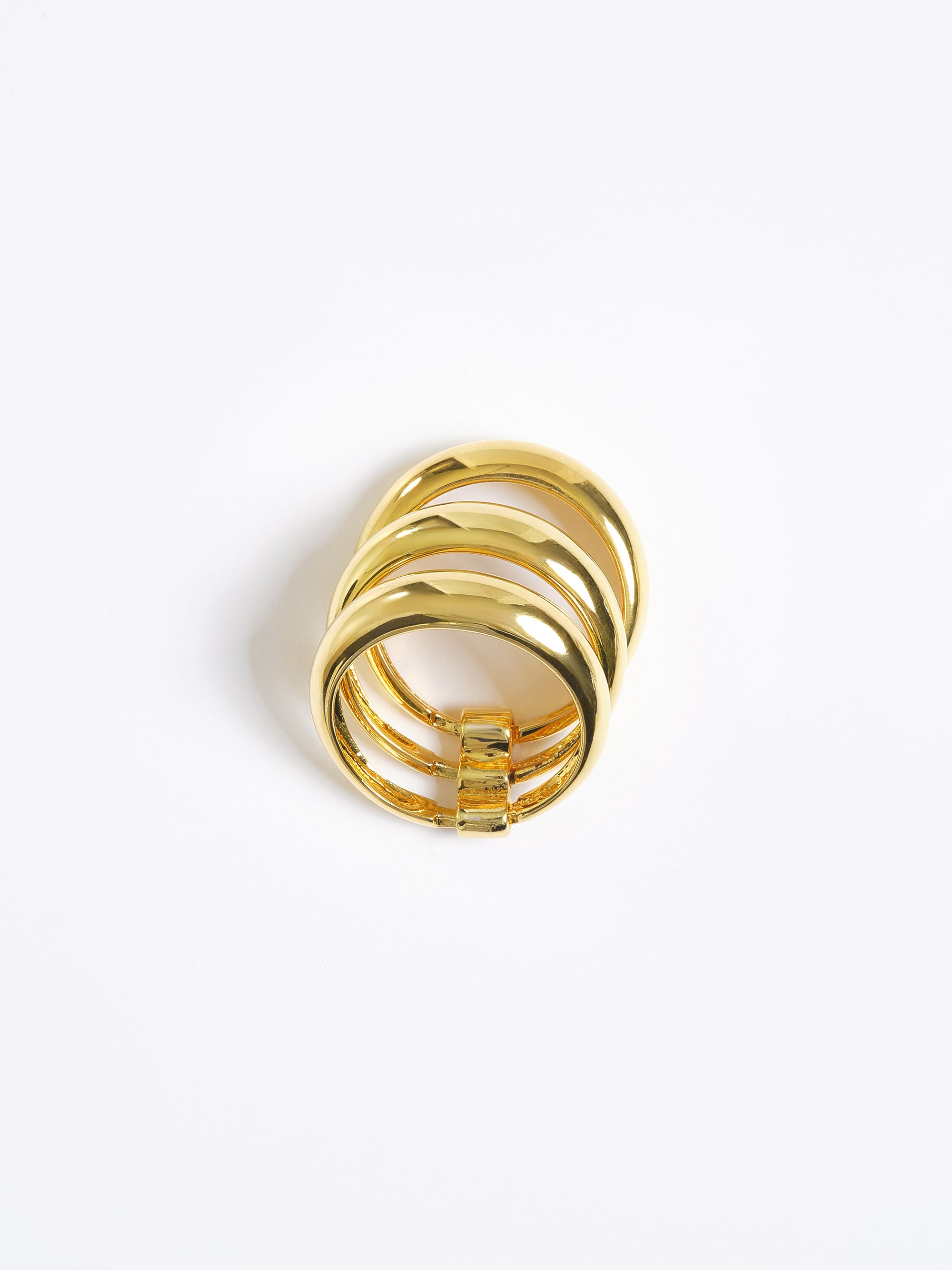 Circle Tiered Bang Ring, Gold
