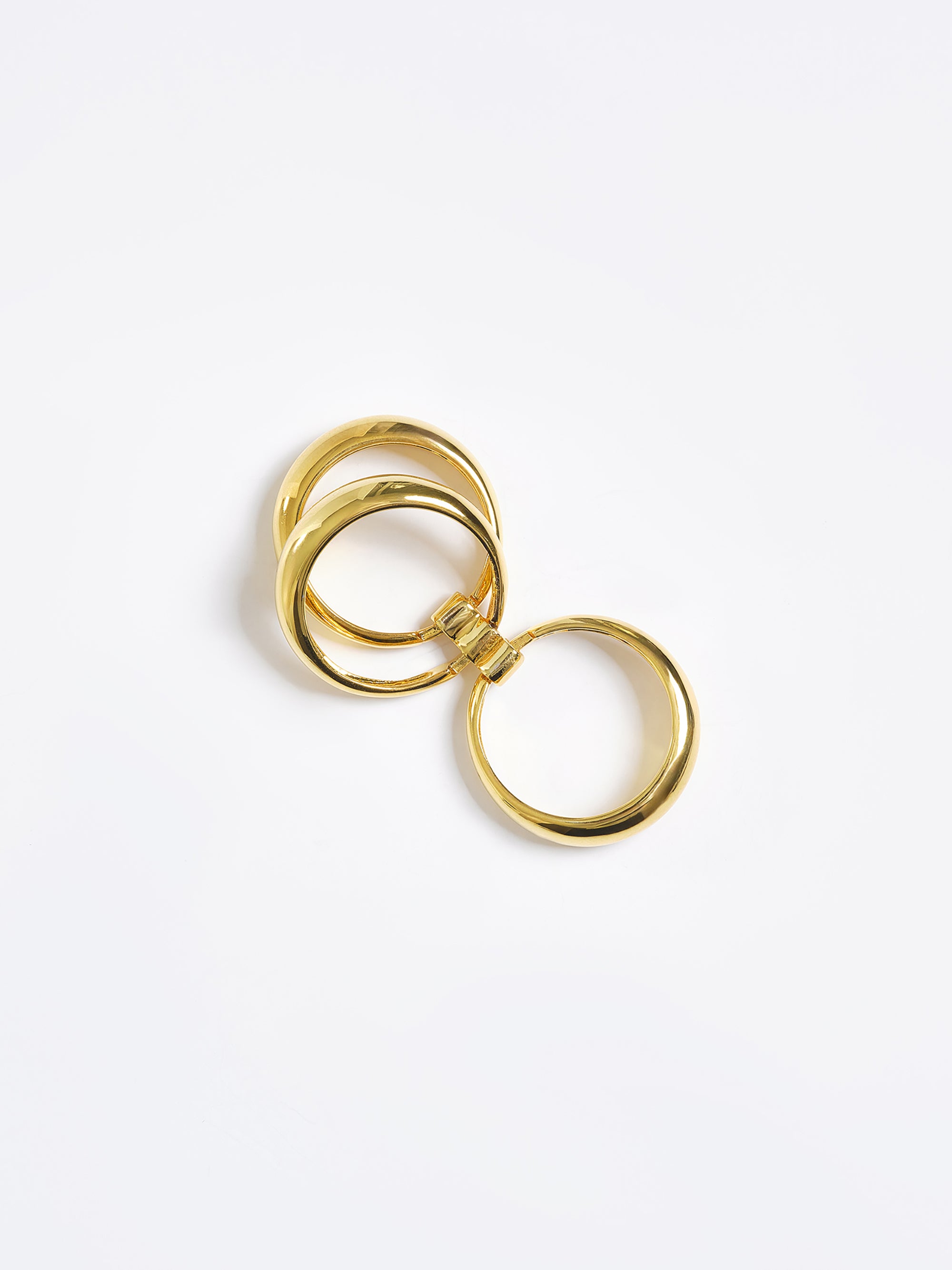 Circle Tiered Bang Ring, Gold