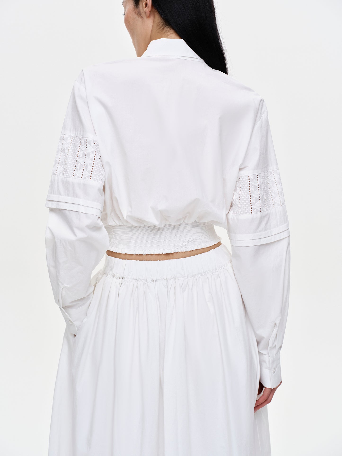 Broderie Anglaise Shirt, White