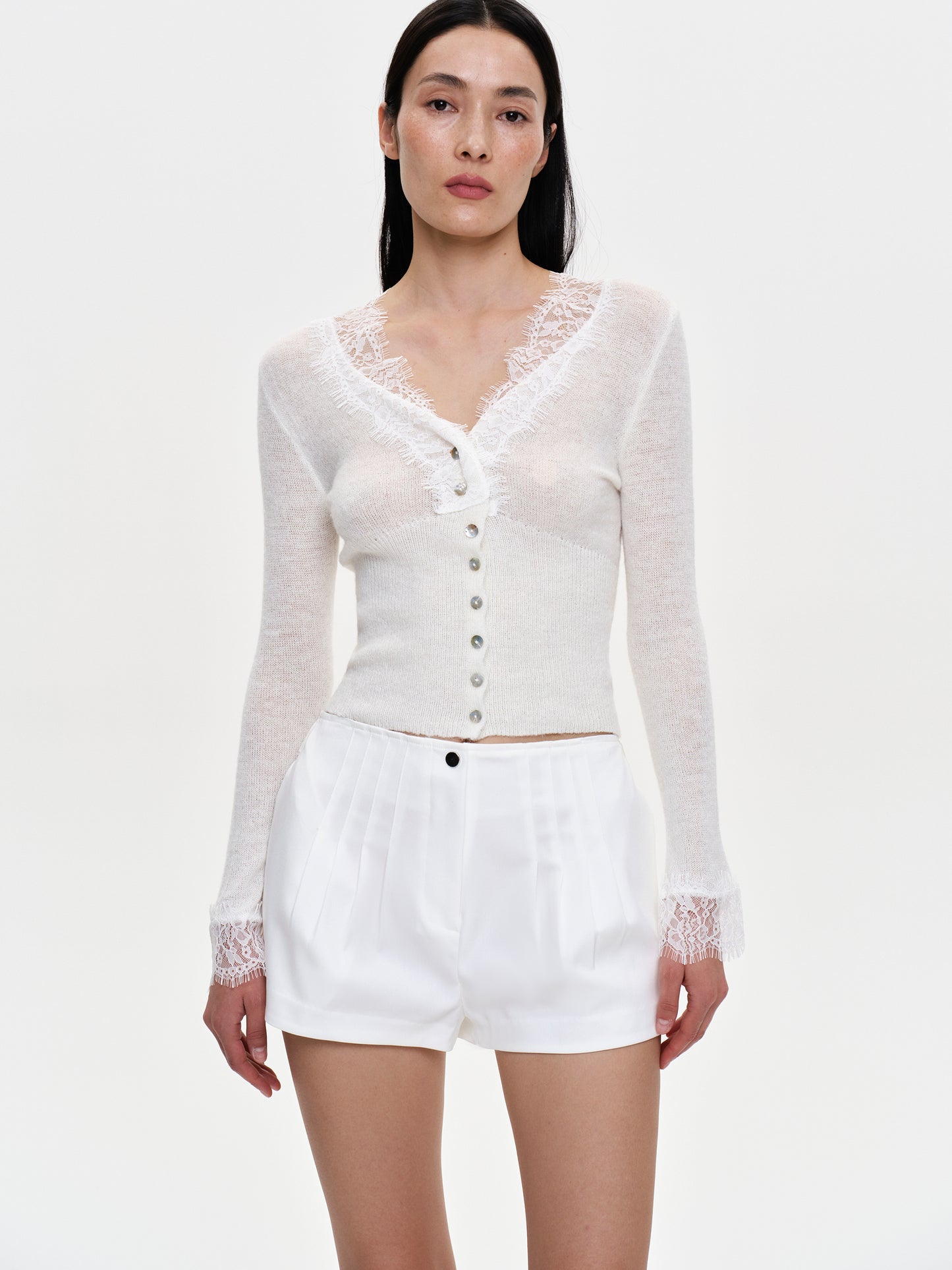 (Pre-order) Chantilly Lace Knit, White