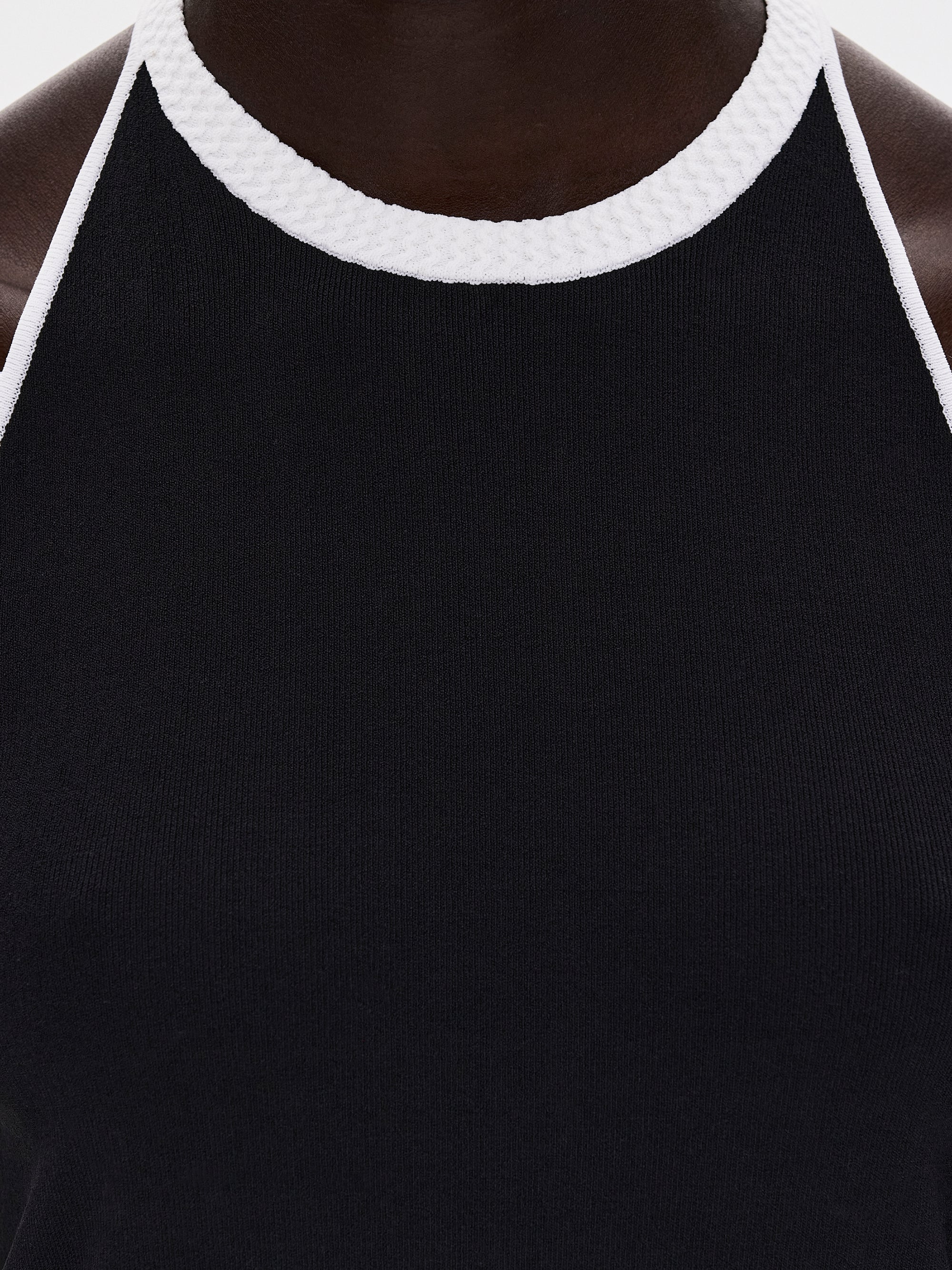 Compact Knit Tank, Black