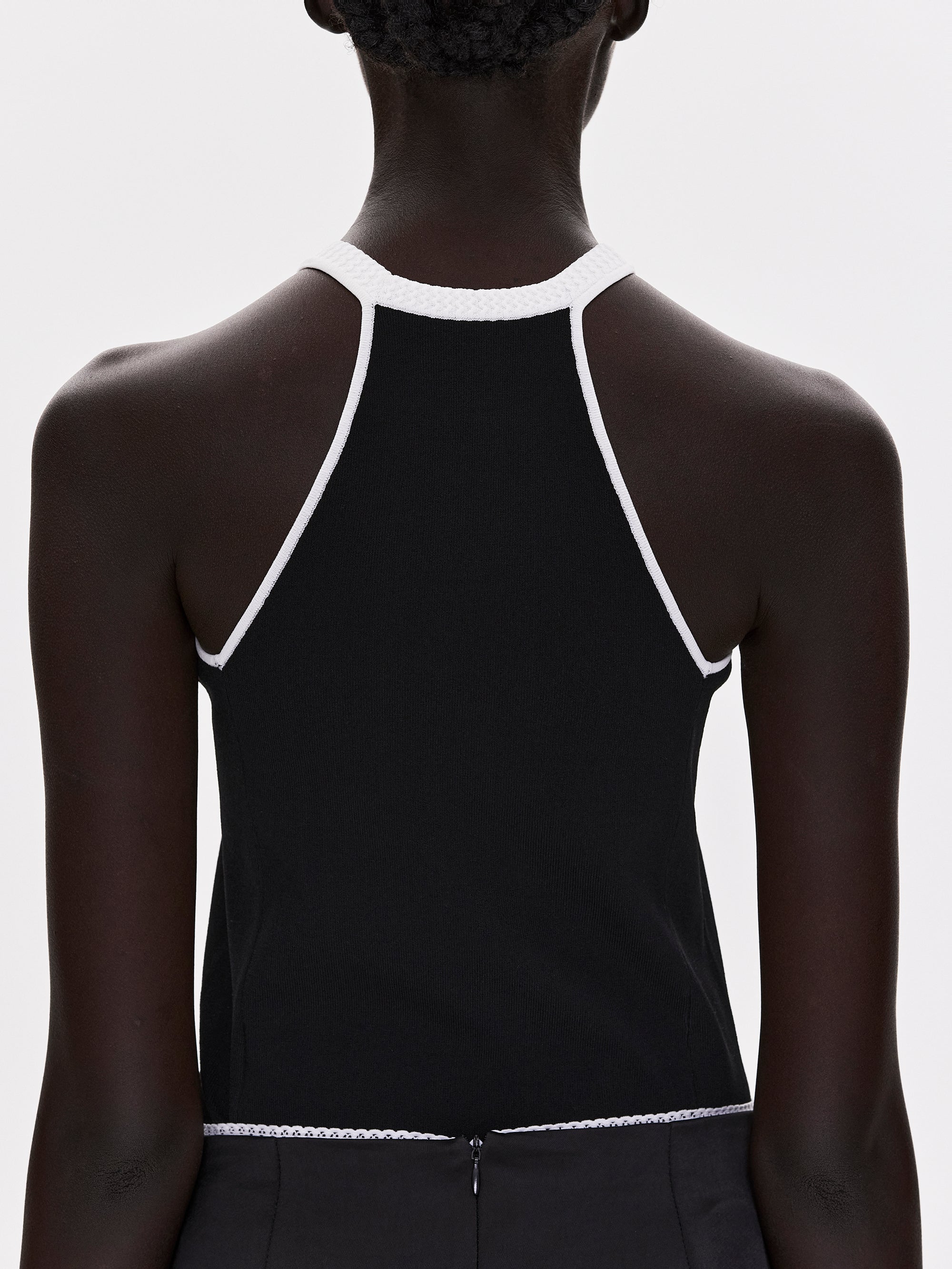 Compact Knit Tank, Black