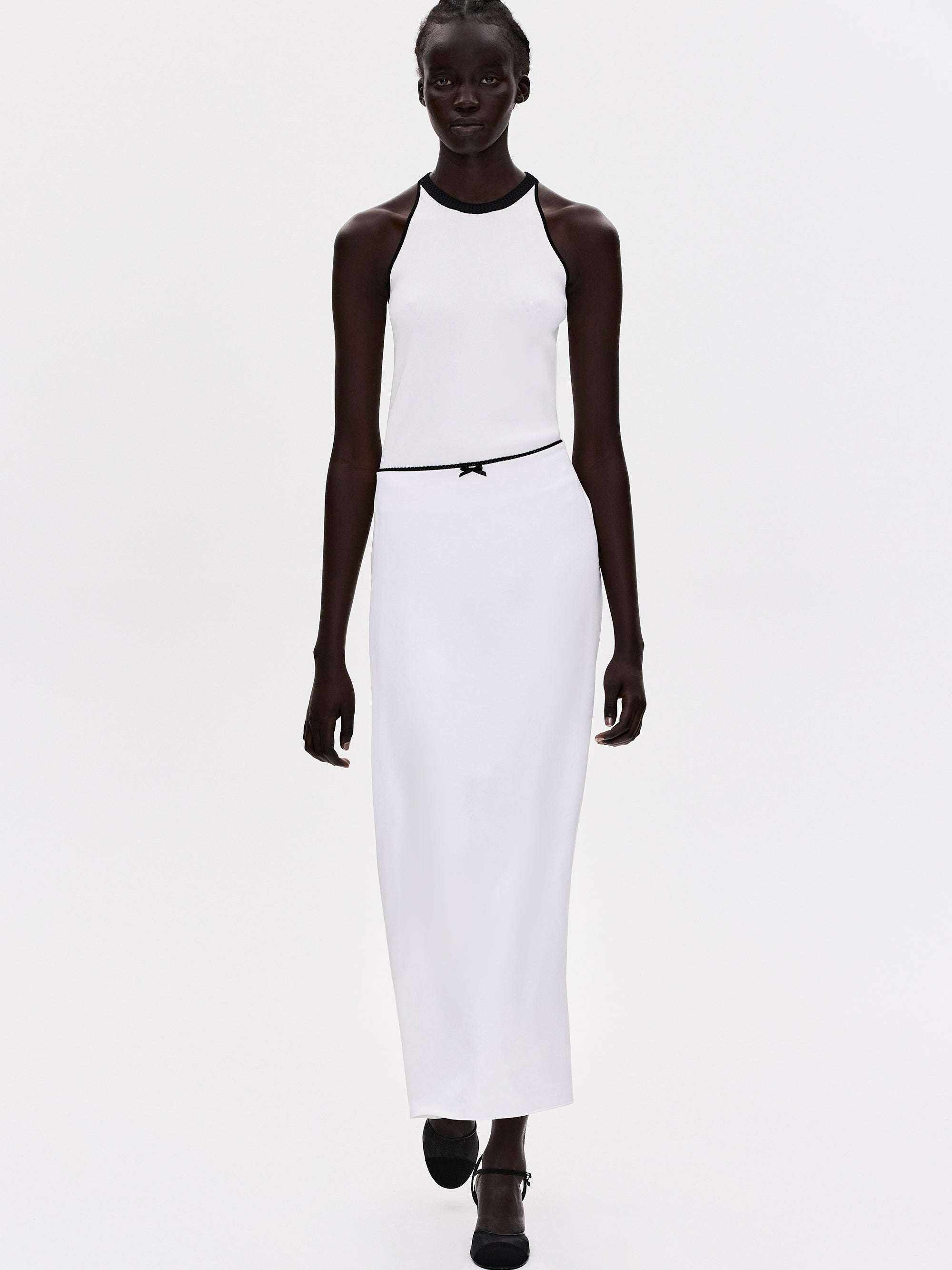 Compact Knit Tank, White