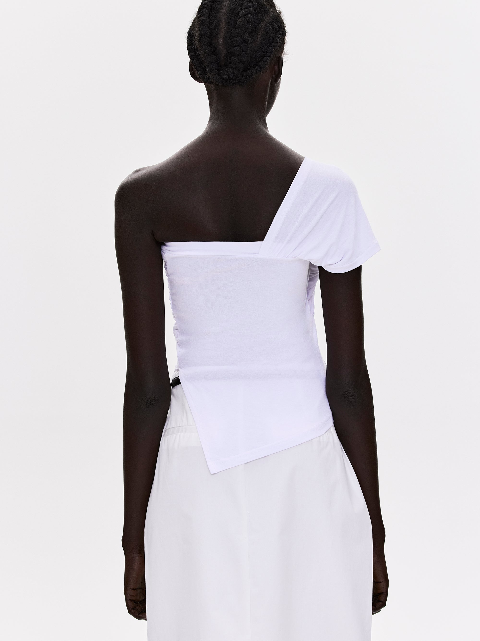 Knotted Jersey T-Shirt, White