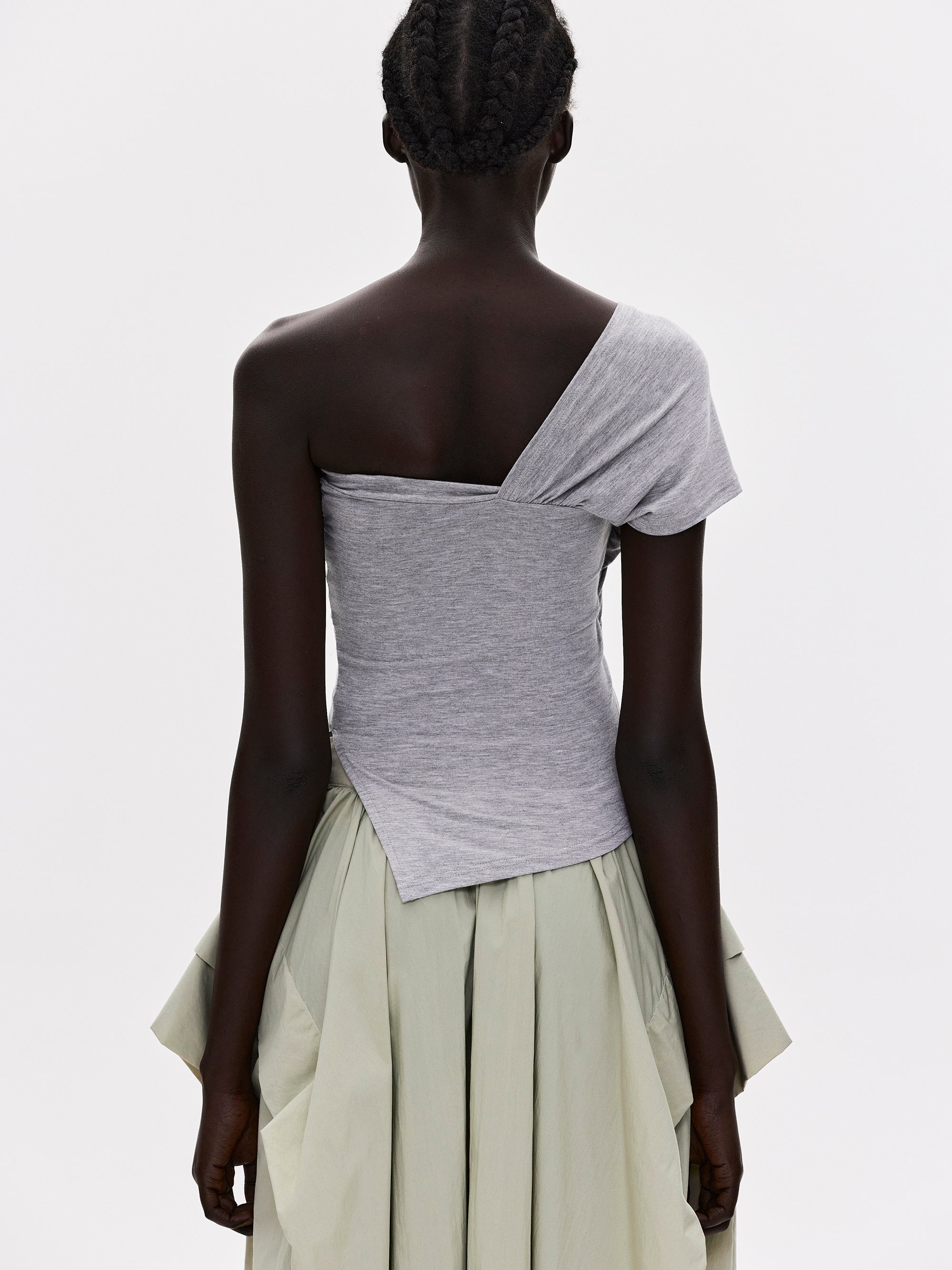 Knotted Jersey T-Shirt, Grey