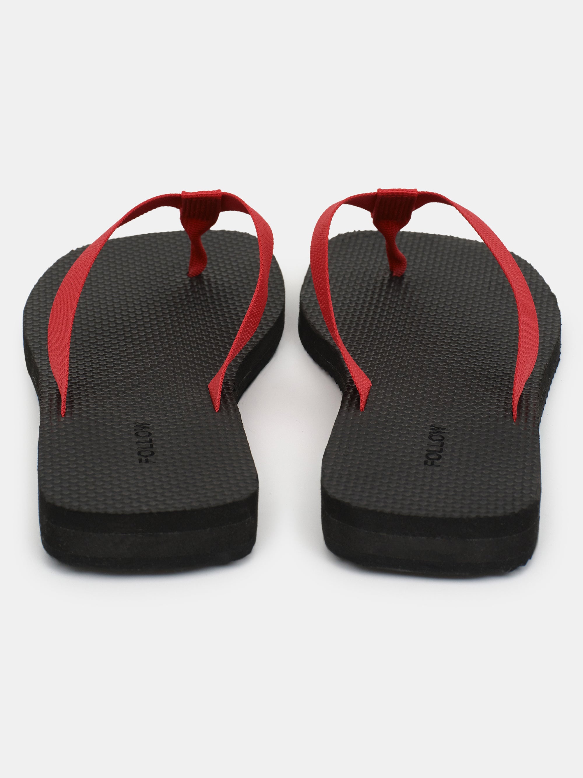 Woven Strap Flip-Flops, Red