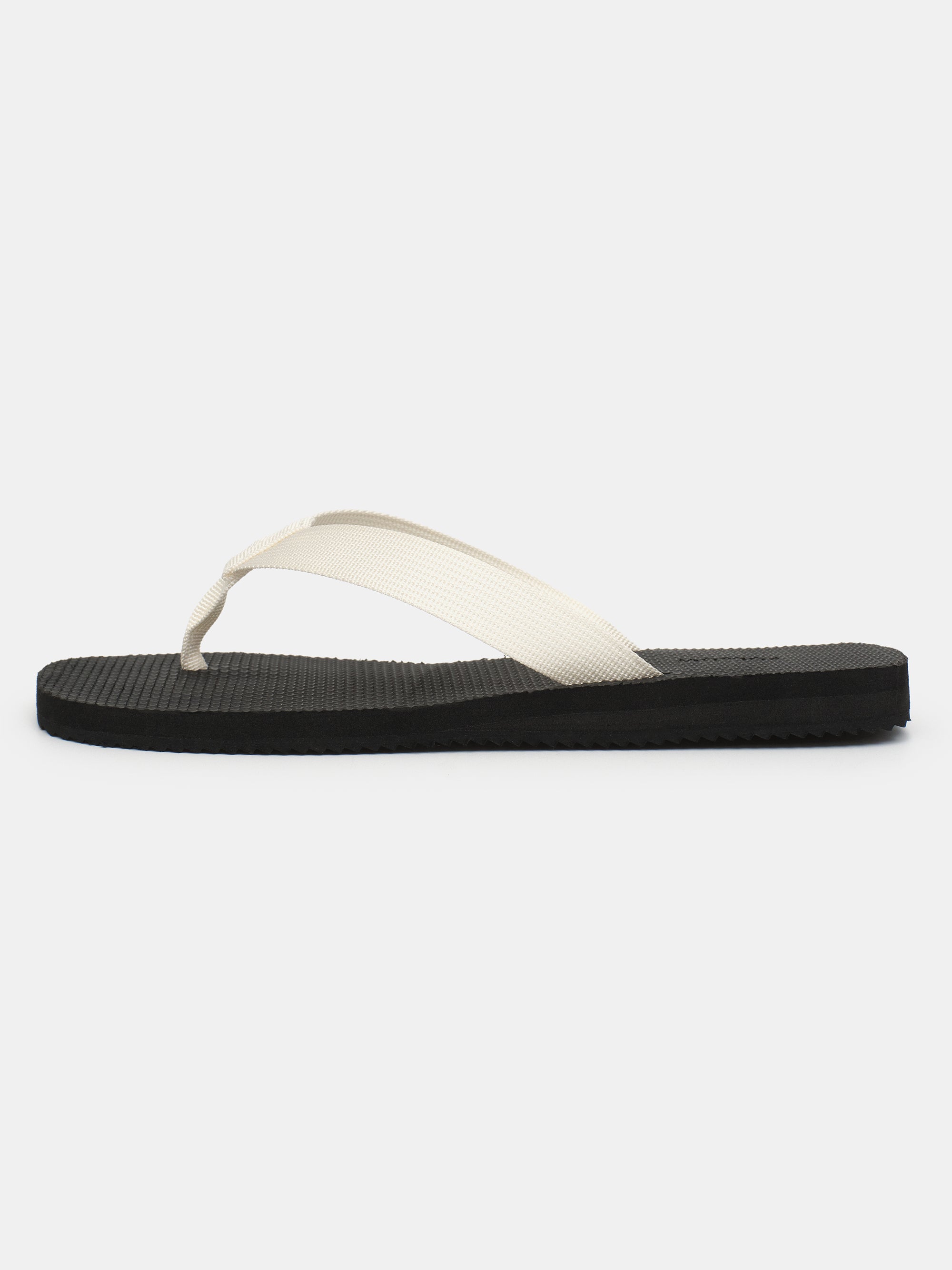 Woven Strap Flip-Flops, Ivory