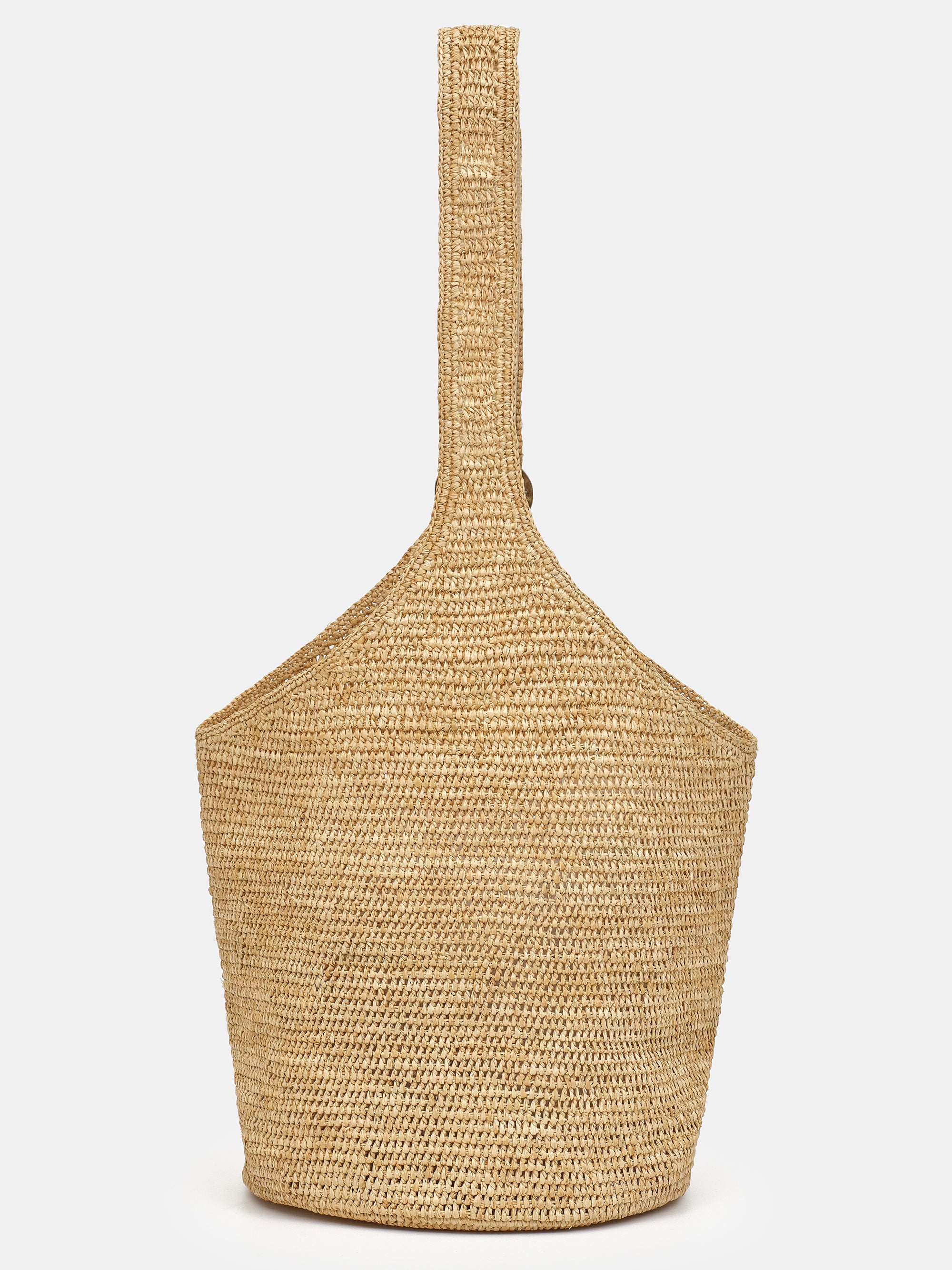 Raffia Bucket Bag, Natural