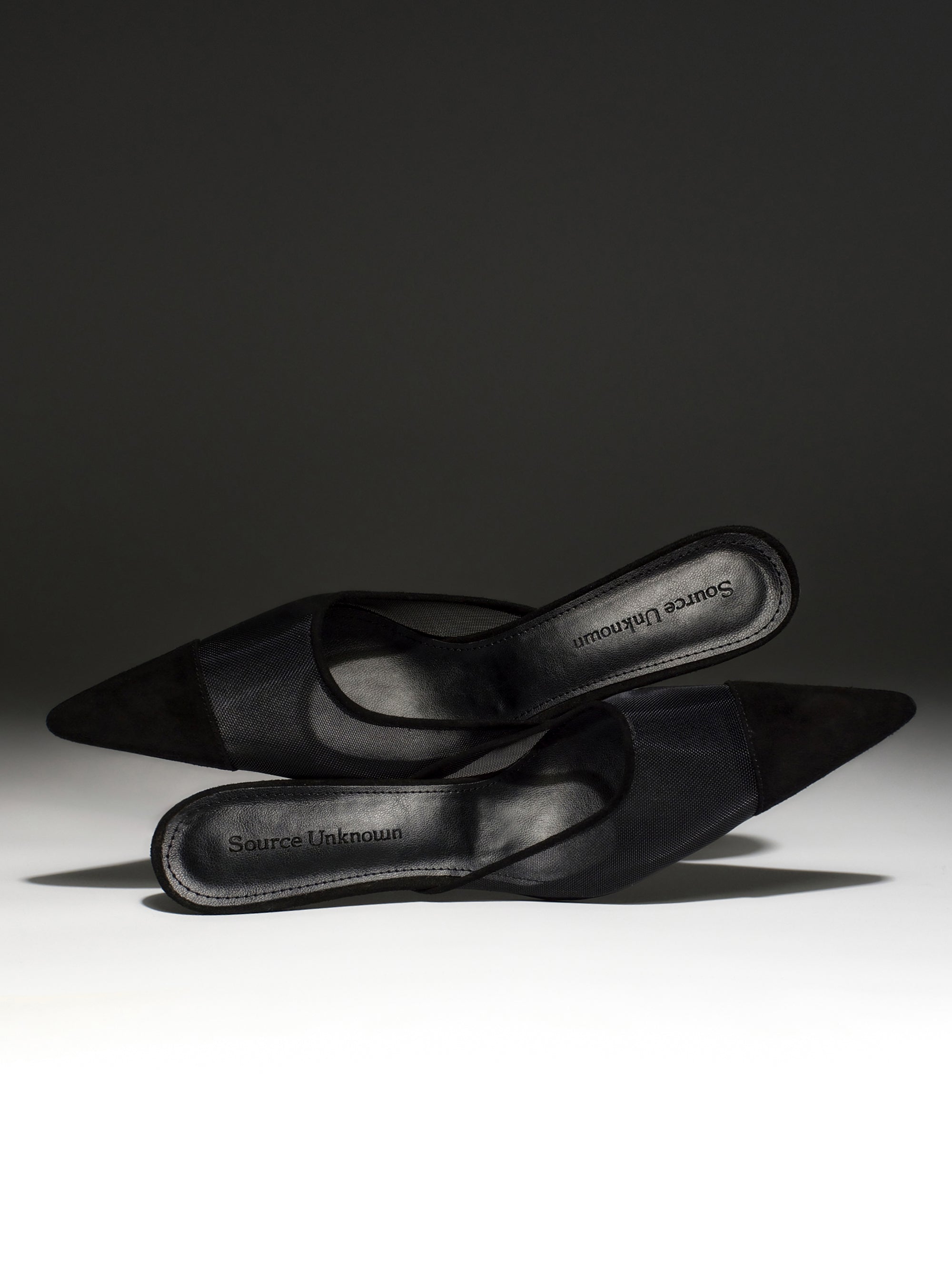 Harper Mesh Mules, Black