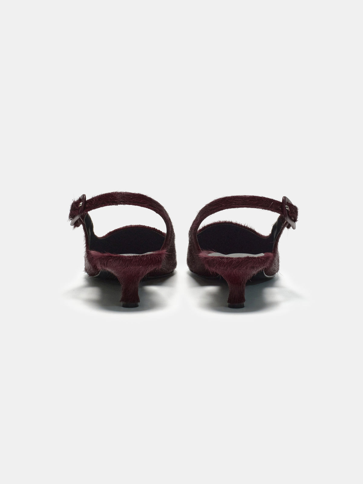 Nomie Cow-Hair Slingback, Wine