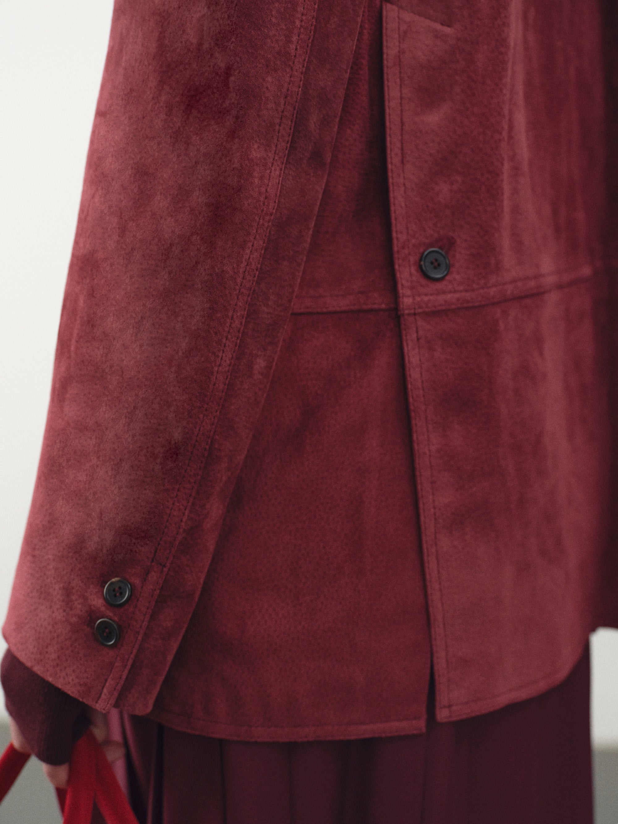 Kant Suede Blazer, Burgundy