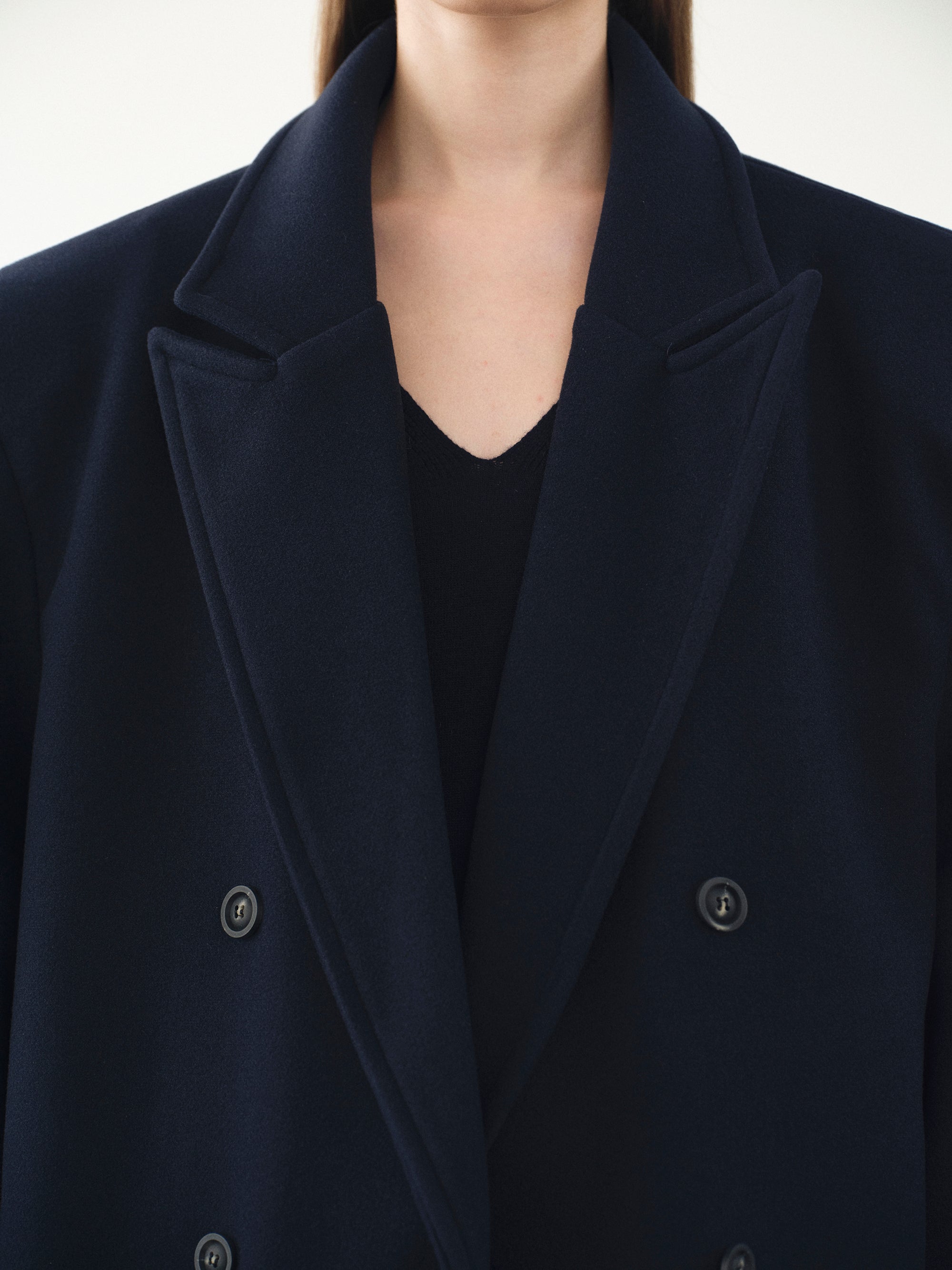 Wallis Oversized Grandpa Coat, Navy