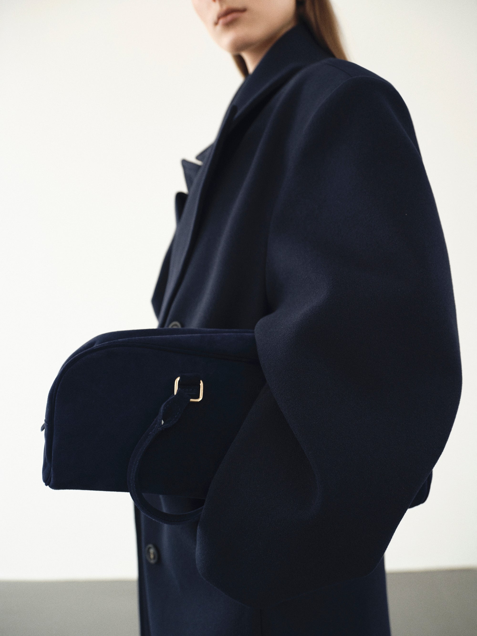 Wallis Oversized Grandpa Coat, Navy