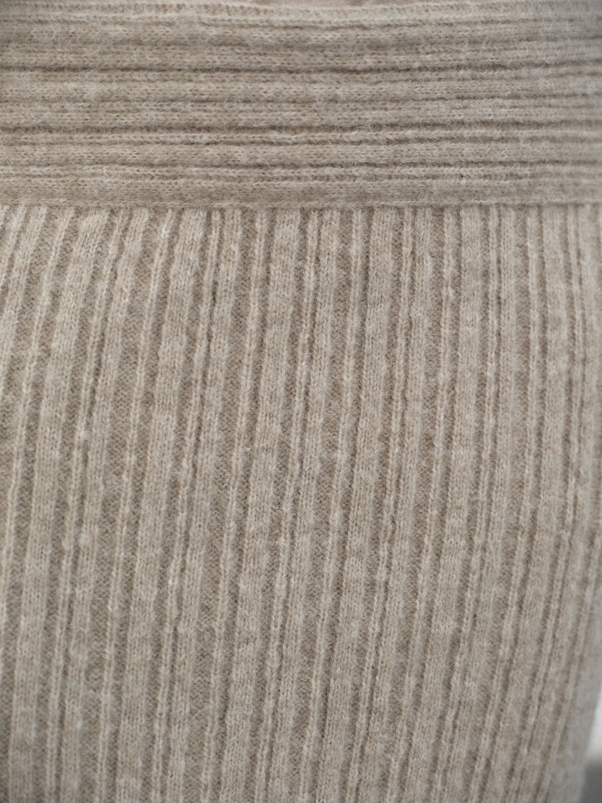 Becca High Roll Knit Skirt, Coconut