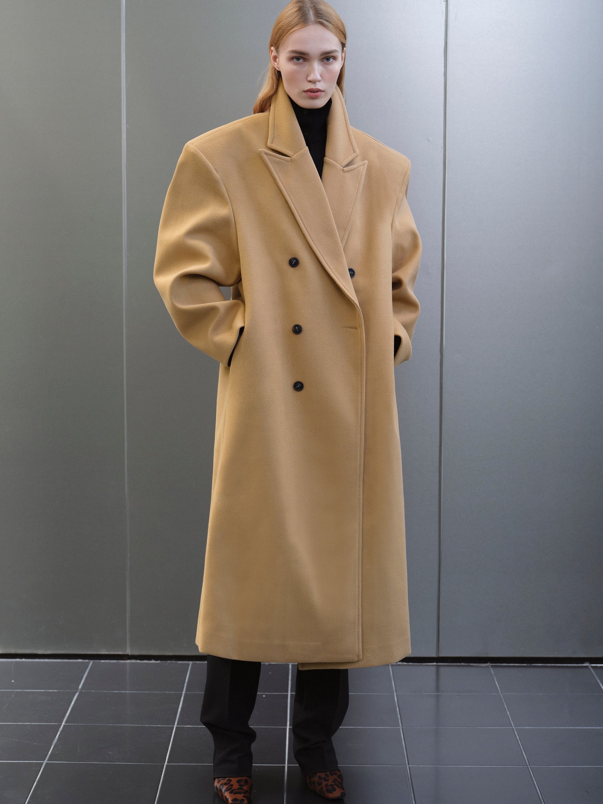 Wallis Oversized Grandpa Coat, Camel – SourceUnknown
