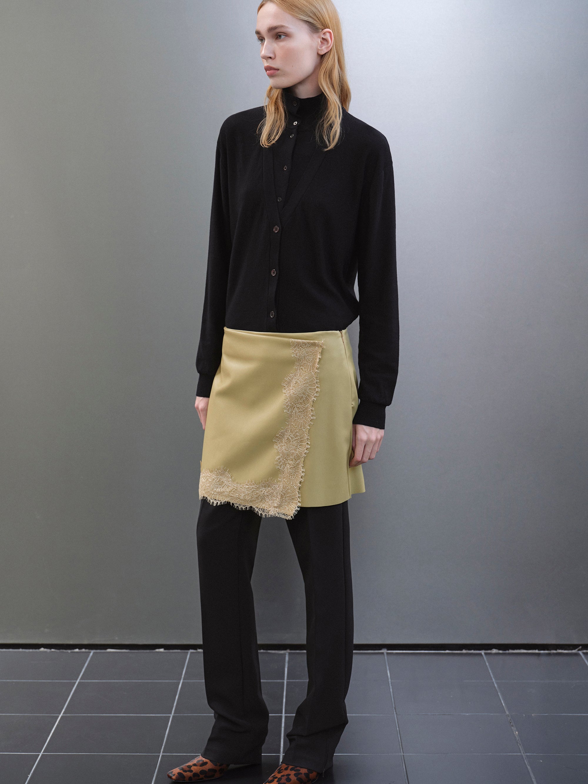 Fabbie Layered Cardigan, Black
