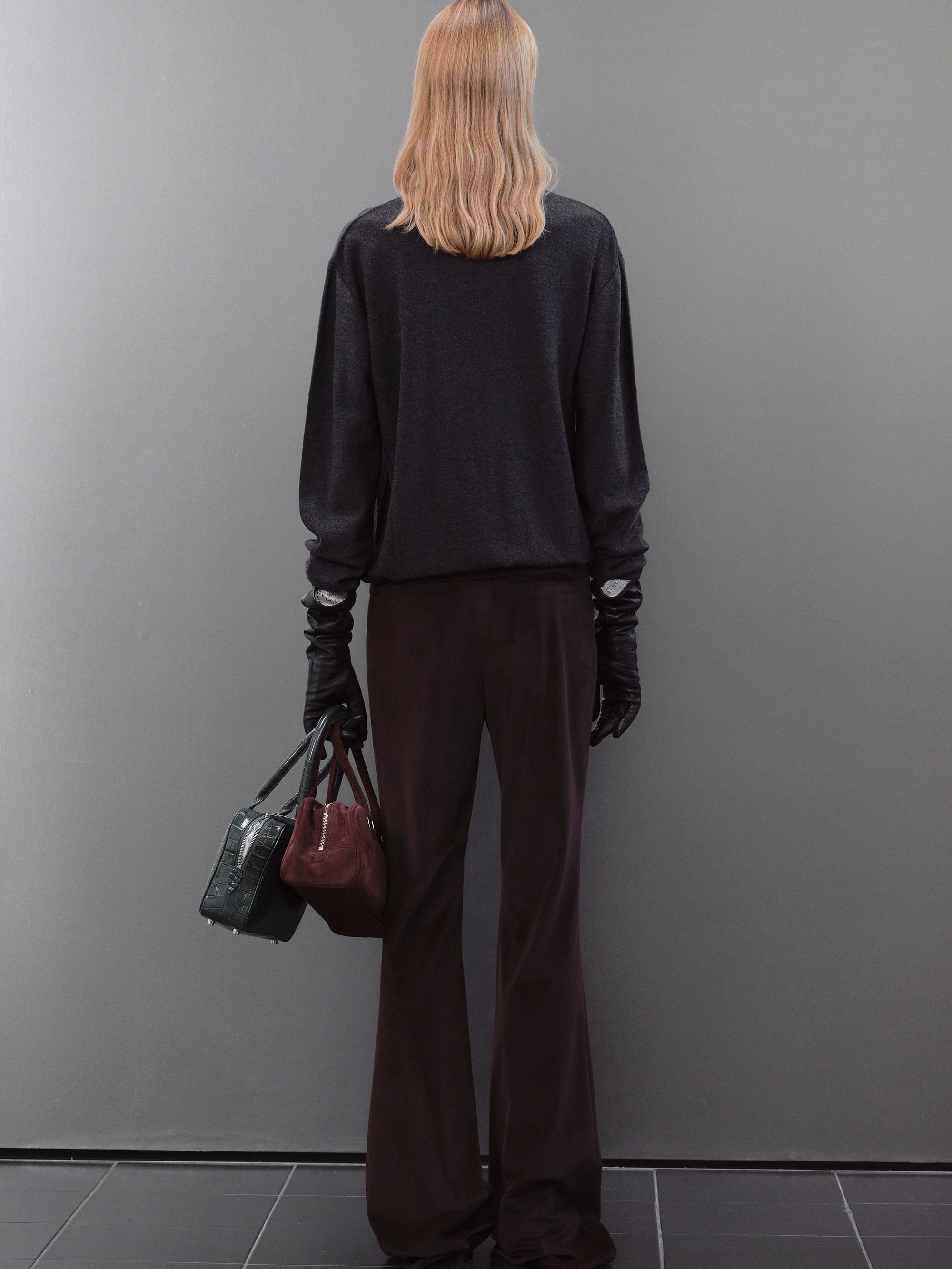 Fabbie Layered Cardigan, Charcoal