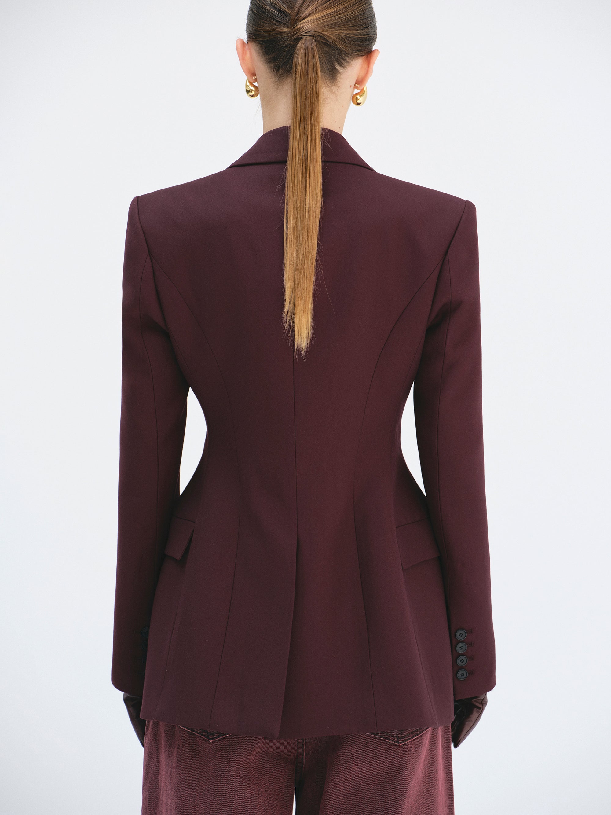 Poldo Hourglass Blazer, Merlot